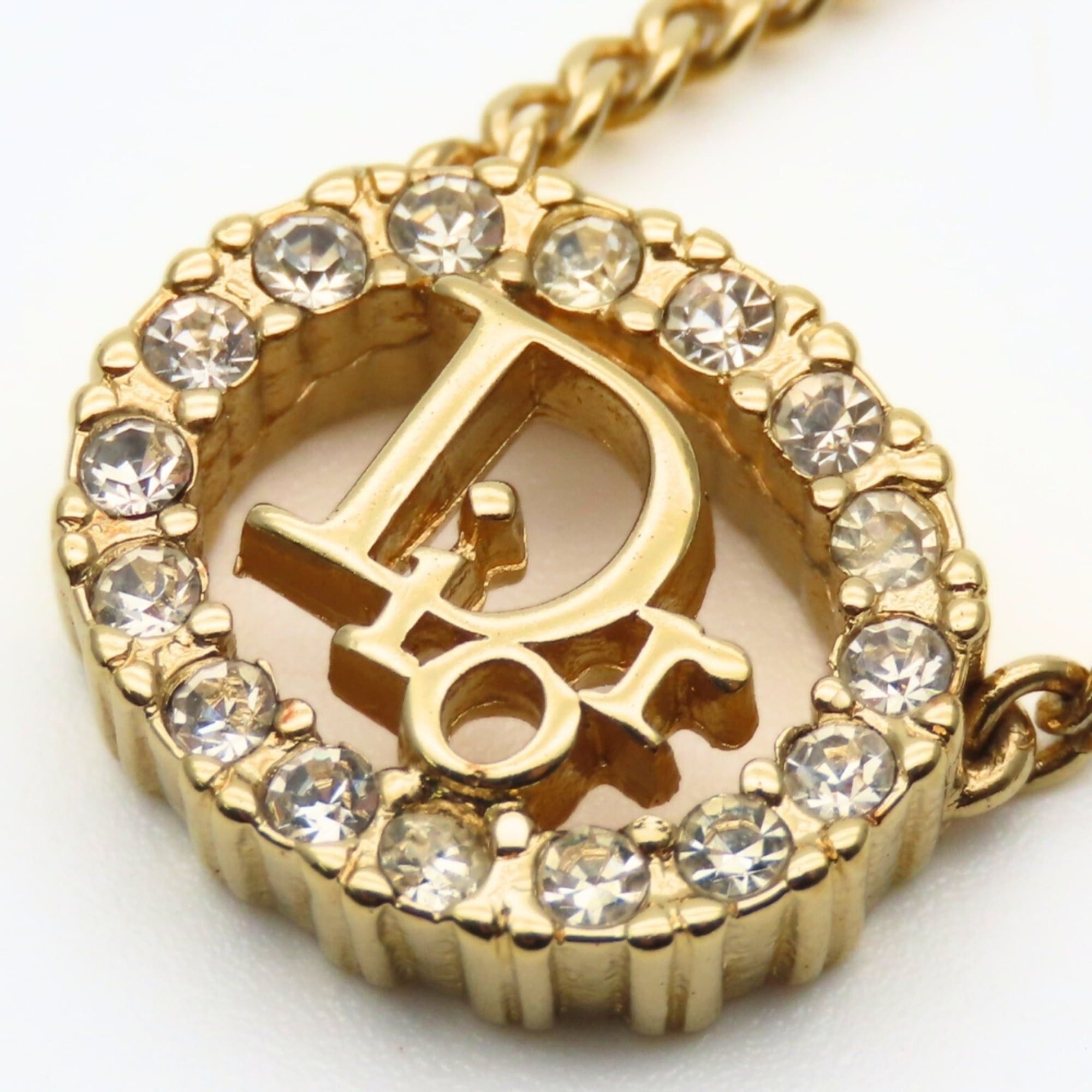 Dior Christian Dior CD logo necklace in gold GP plated metal for women. Size ONE SIZE - 4 Thumbnail