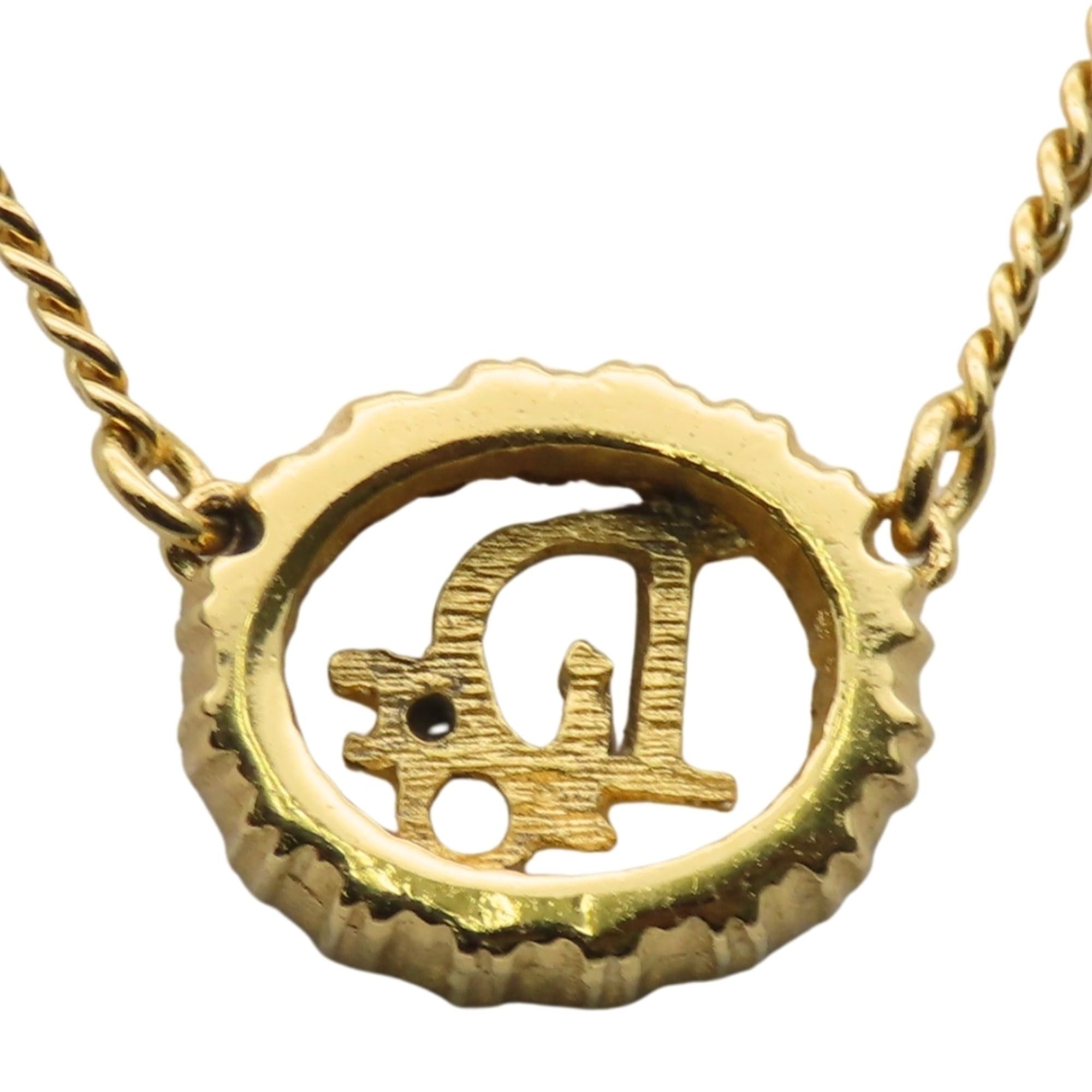 Dior Christian Dior CD logo necklace in gold GP plated metal for women. Size ONE SIZE - 3 Thumbnail