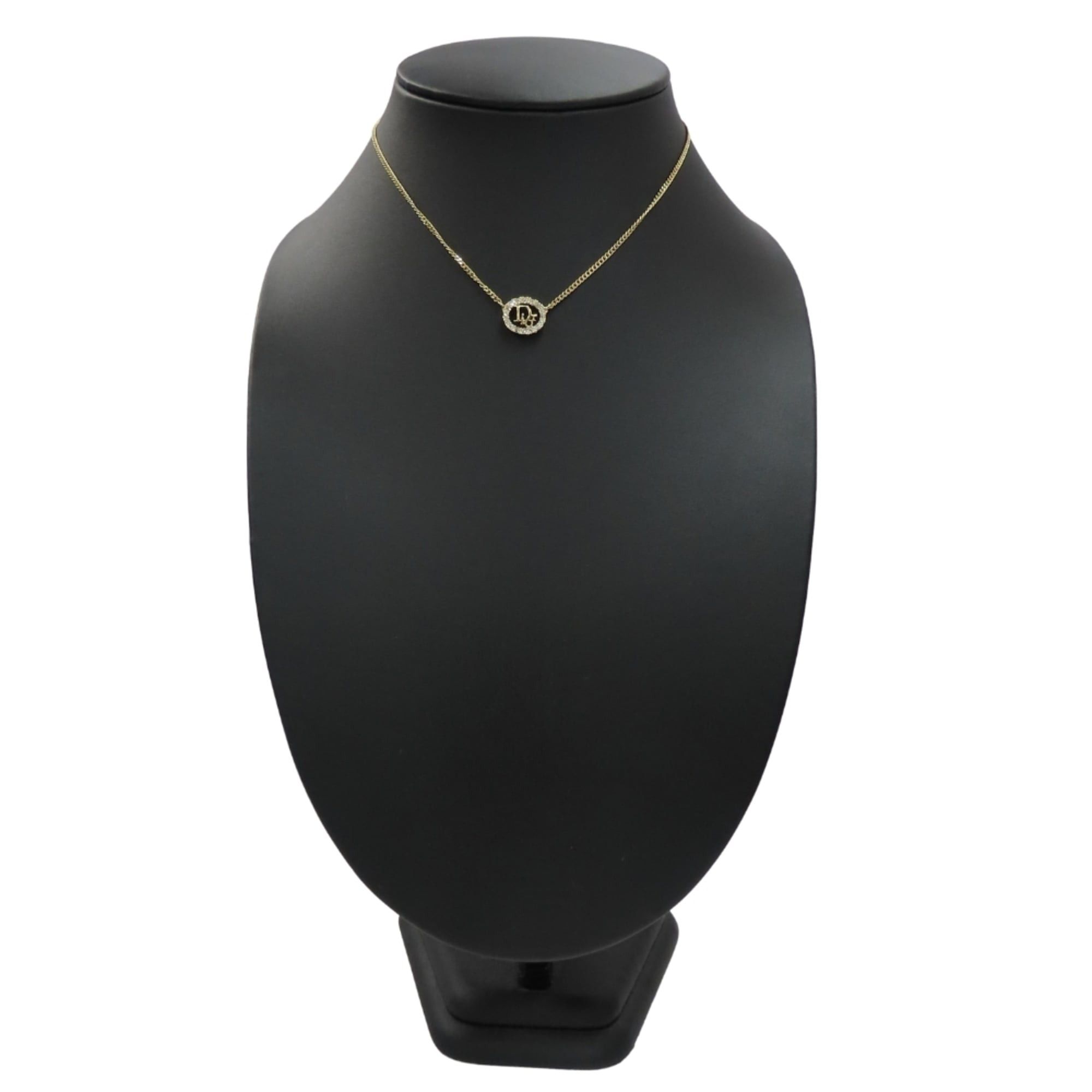 Dior Christian Dior CD logo necklace in gold GP plated metal for women. Size ONE SIZE - 13 Thumbnail