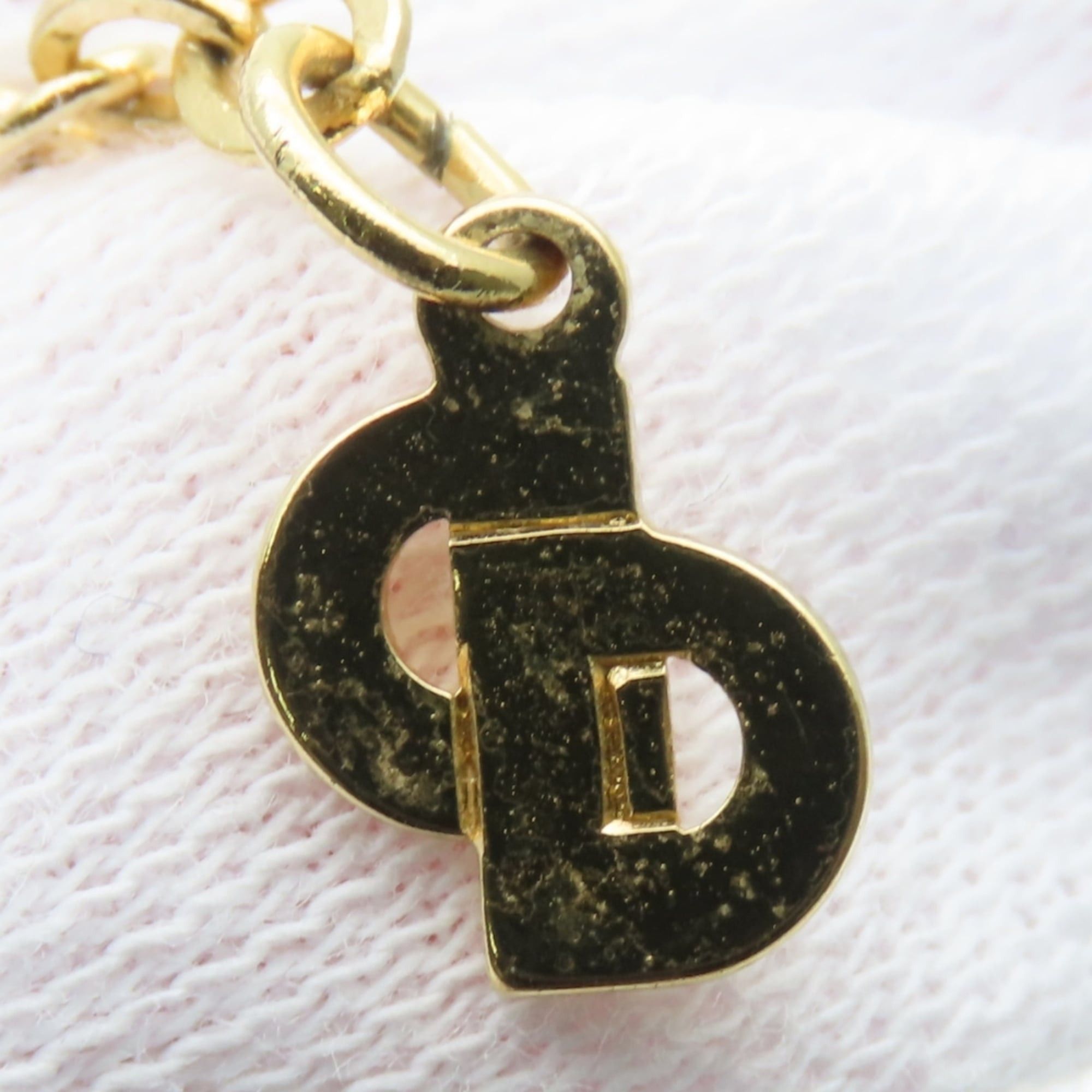 Dior Christian Dior CD logo necklace in gold GP plated metal for women. Size ONE SIZE - 9 Thumbnail