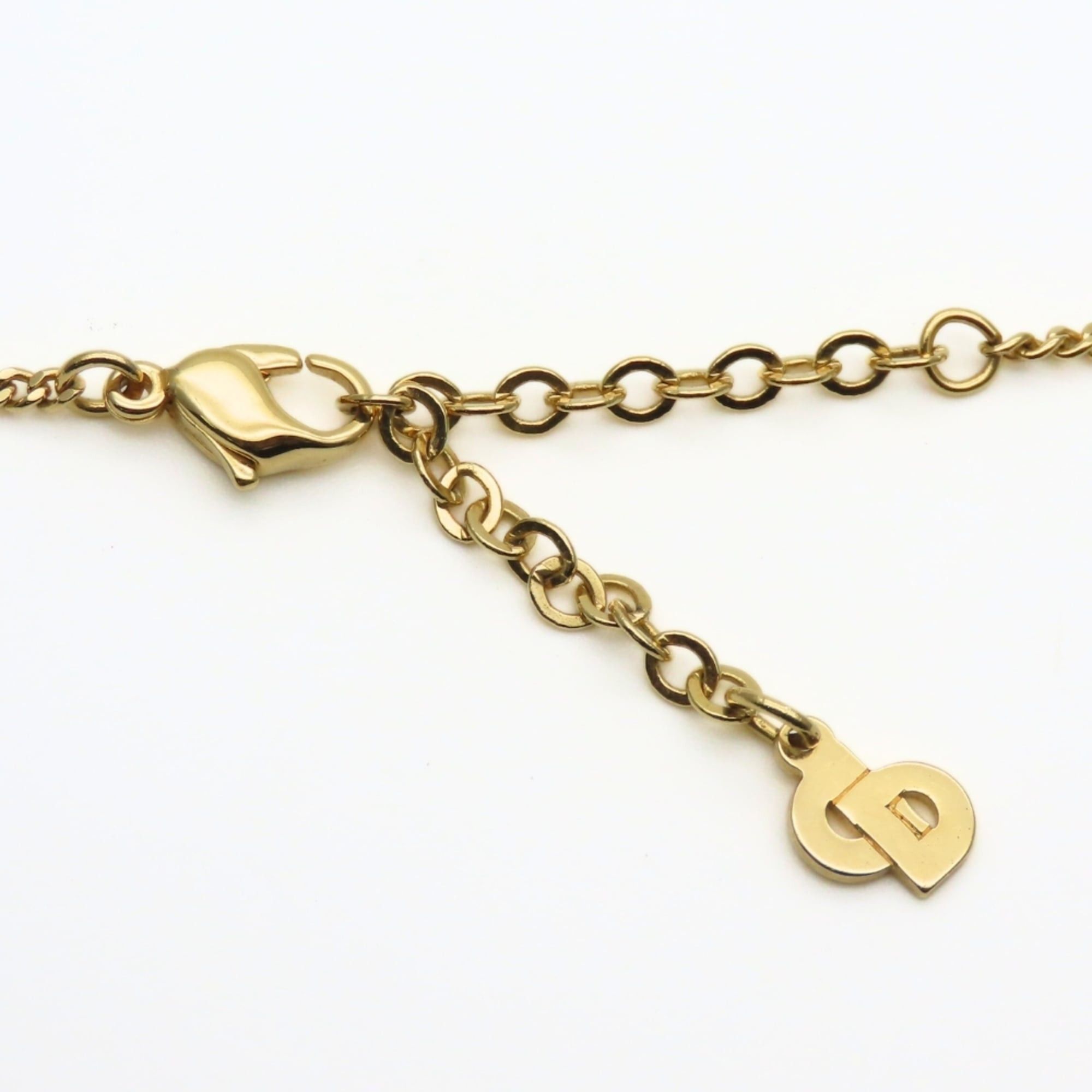 Dior Christian Dior CD logo necklace in gold GP plated metal for women. Size ONE SIZE - 12 Thumbnail