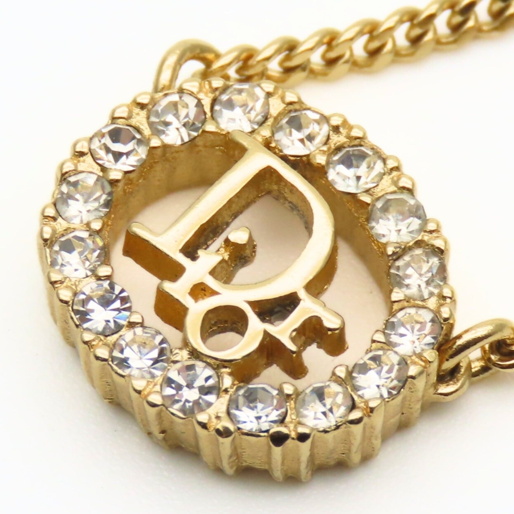 Dior Christian Dior CD logo necklace in gold GP plated metal for women. Size ONE SIZE - 4 Thumbnail
