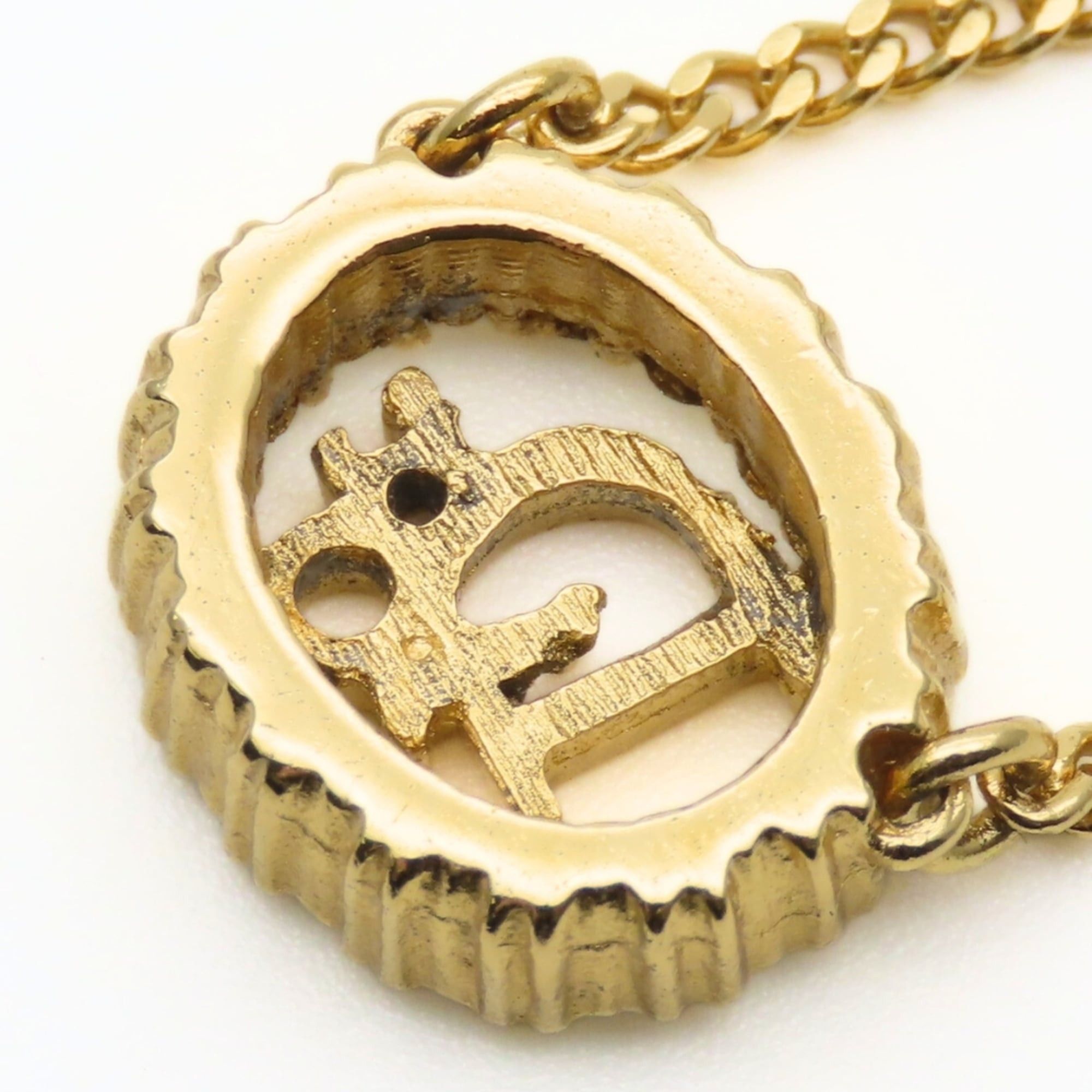 Dior Christian Dior CD logo necklace in gold GP plated metal for women. Size ONE SIZE - 5 Thumbnail