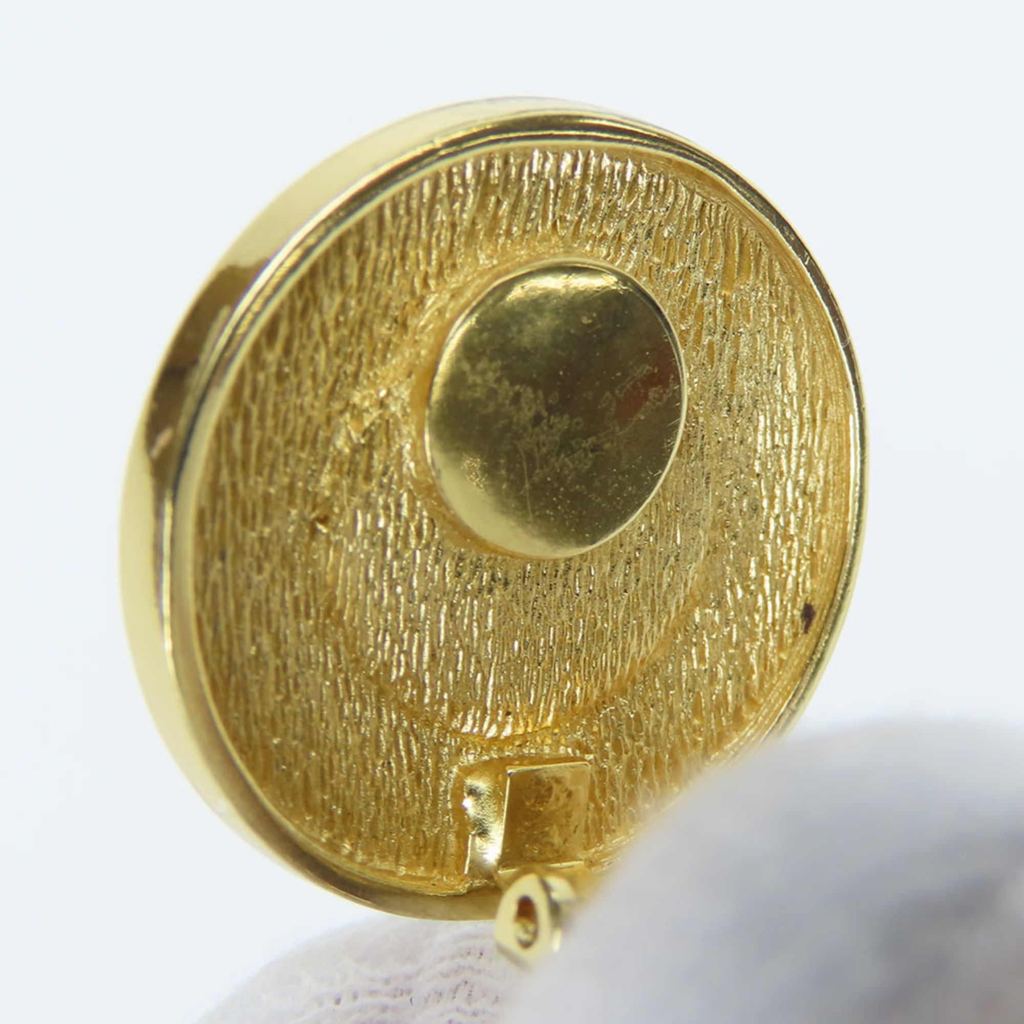 Dior Christian Dior CD logo metal earrings, gold plated, with faux pearls, for women. Size ONE SIZE - 9 Thumbnail