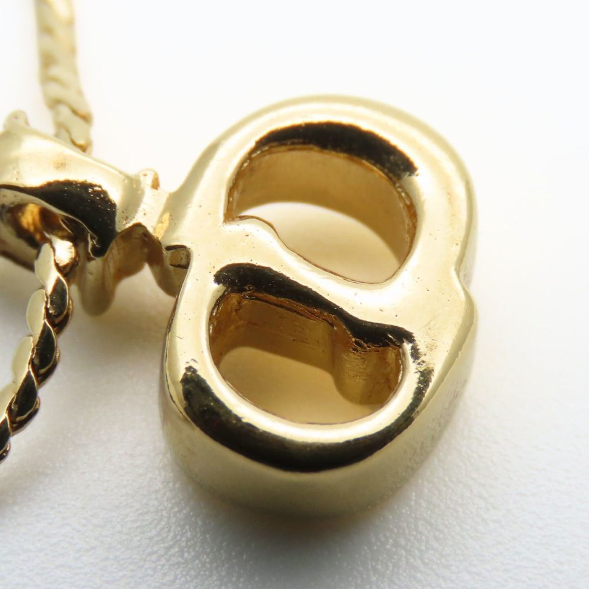 Dior Christian Dior CD logo metal necklace with rhinestones and gold-plated GP. Women's. Size ONE SIZE - 5 Thumbnail