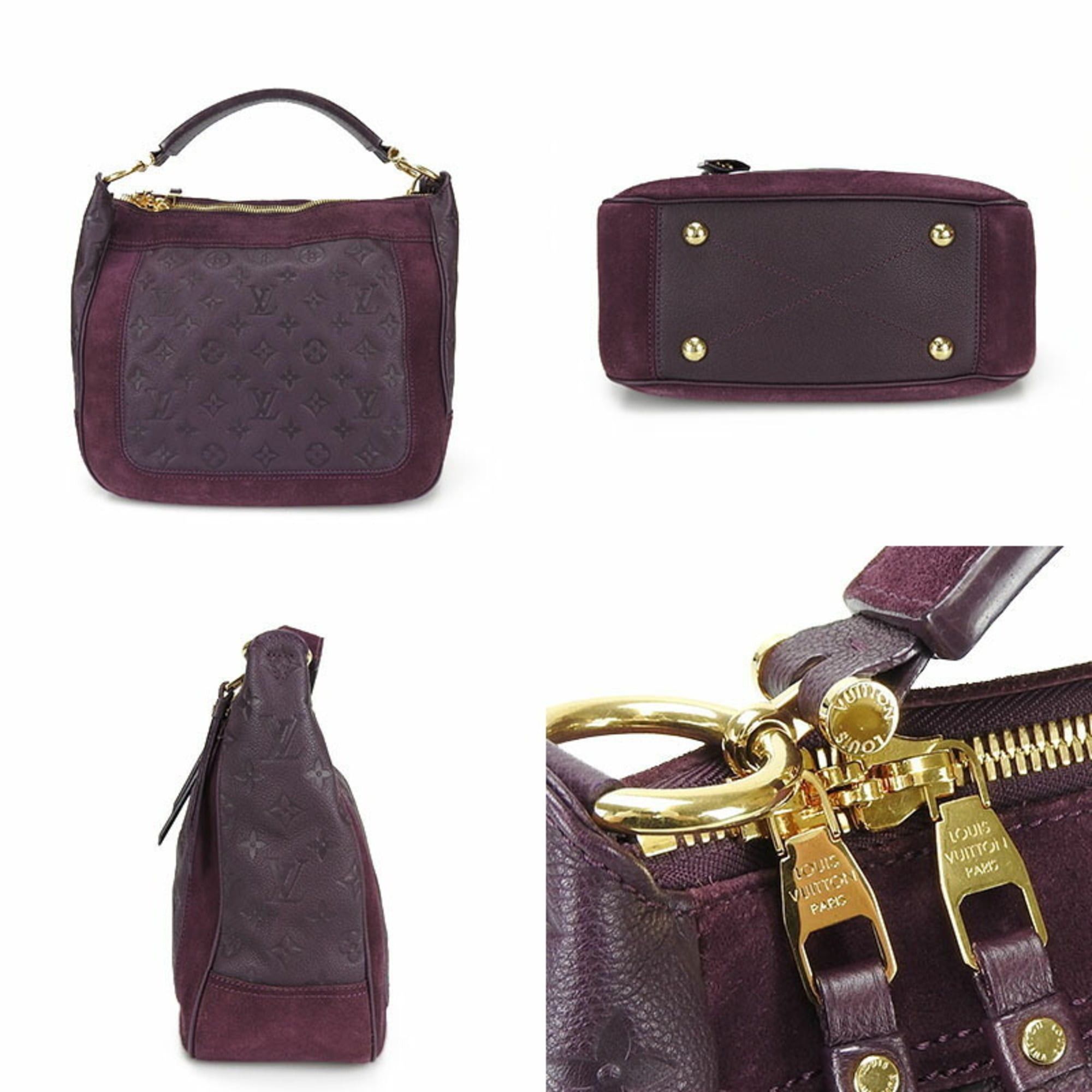 Louis Vuitton Louis Vuitton Oda Shoes PM M40583 Monogram Empreinte Handbag Shoulder Bag with Gold Hardware, Purple Leather and Suede, Women's Size ONE SIZE - 3 Thumbnail