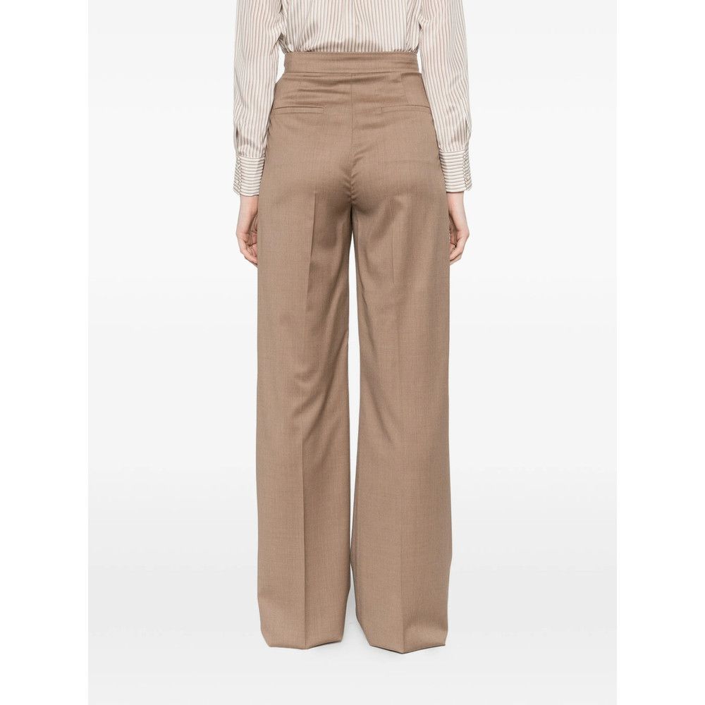 Max Mara Max Mara NEUTRALS Trousers - Straight Trousers Size 27" / US 4 / IT 40 - 3 Thumbnail