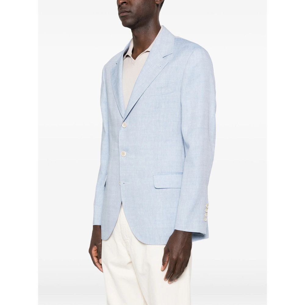 Brunello Cucinelli Brunello Cucinelli BLUE Jackets - Blazers Size US XL / EU 56 / 4 - 4 Thumbnail