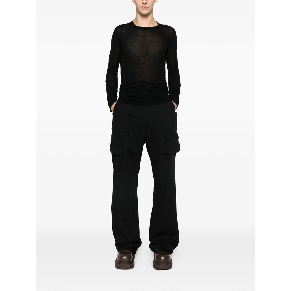 Rick Owens Rick Owens BLACK Trousers - Wide-Leg Trousers Size US 32 / EU 48 - 5 Thumbnail