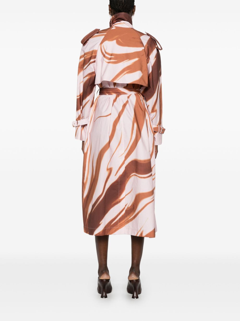 Dries Van Noten RISTO PRINTED COTTON TRENCH COAT Size S / US 4 / IT 40 - 5 Thumbnail