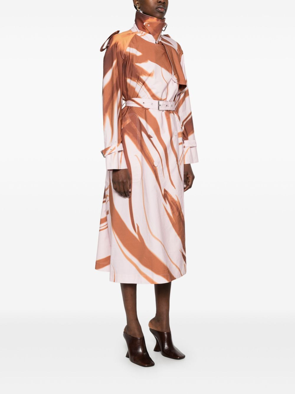 Dries Van Noten RISTO PRINTED COTTON TRENCH COAT Size S / US 4 / IT 40 - 2 Thumbnail