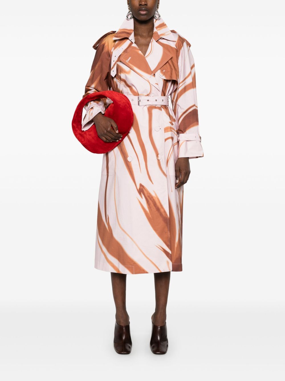 Dries Van Noten RISTO PRINTED COTTON TRENCH COAT Size S / US 4 / IT 40 - 3 Thumbnail