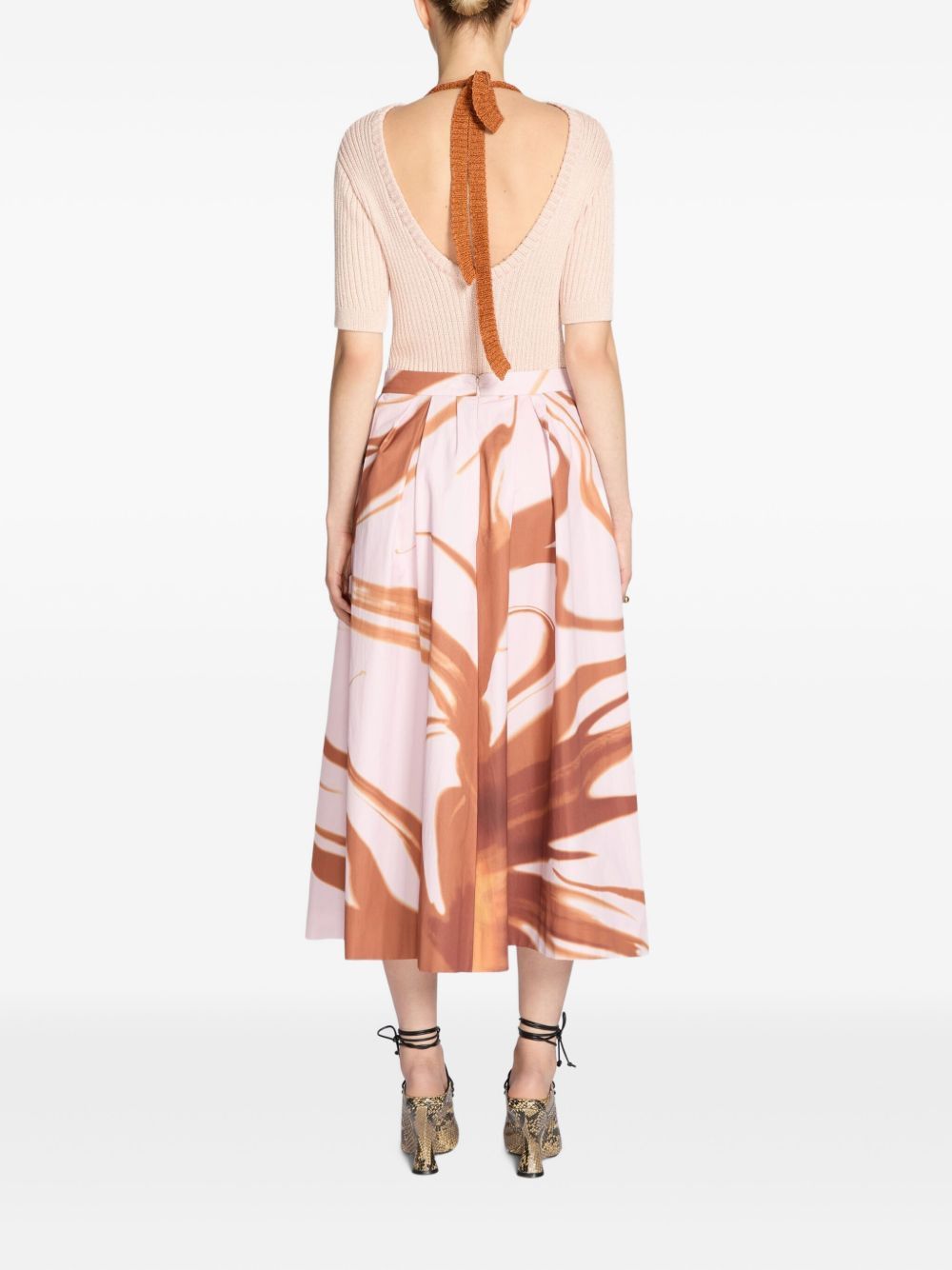 Dries Van Noten SONI PRINTED MIDI SKIRT Size 25" / US 0 / IT 36 - 3 Thumbnail