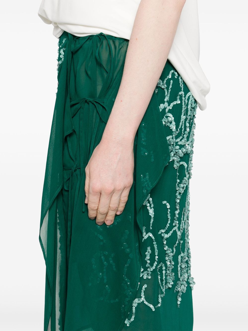 Dries Van Noten SIMA EBMROIDERED SKIRT Size 25" / US 0 / IT 36 - 4 Thumbnail