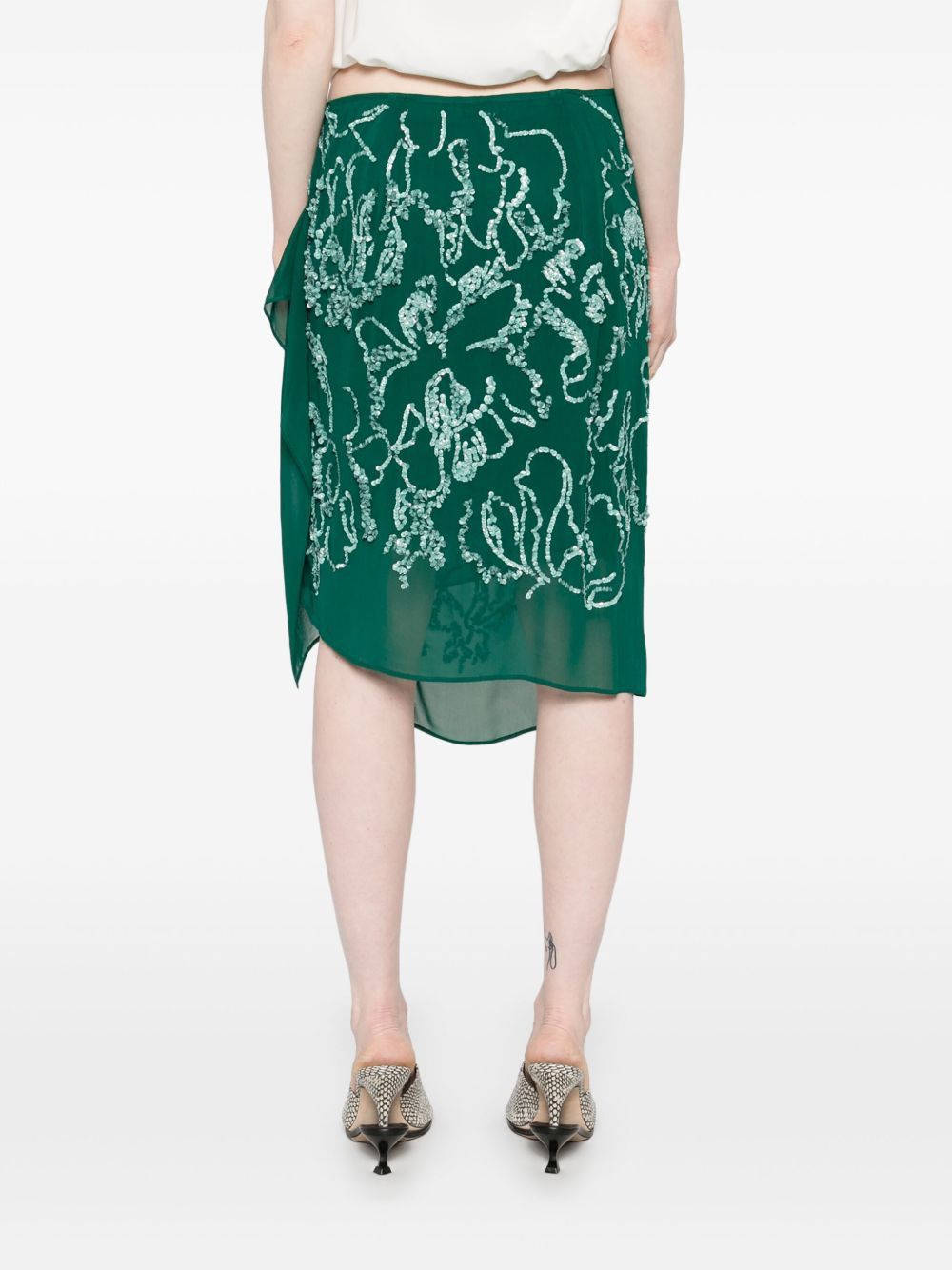 Dries Van Noten SIMA EBMROIDERED SKIRT Size 25" / US 0 / IT 36 - 2 Thumbnail