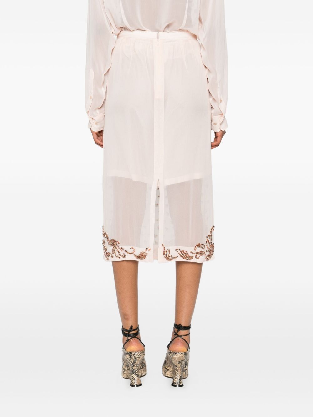 Dries Van Noten SOKNA EMBROIDERED SKIRT Size 27" / US 4 / IT 40 - 5 Thumbnail