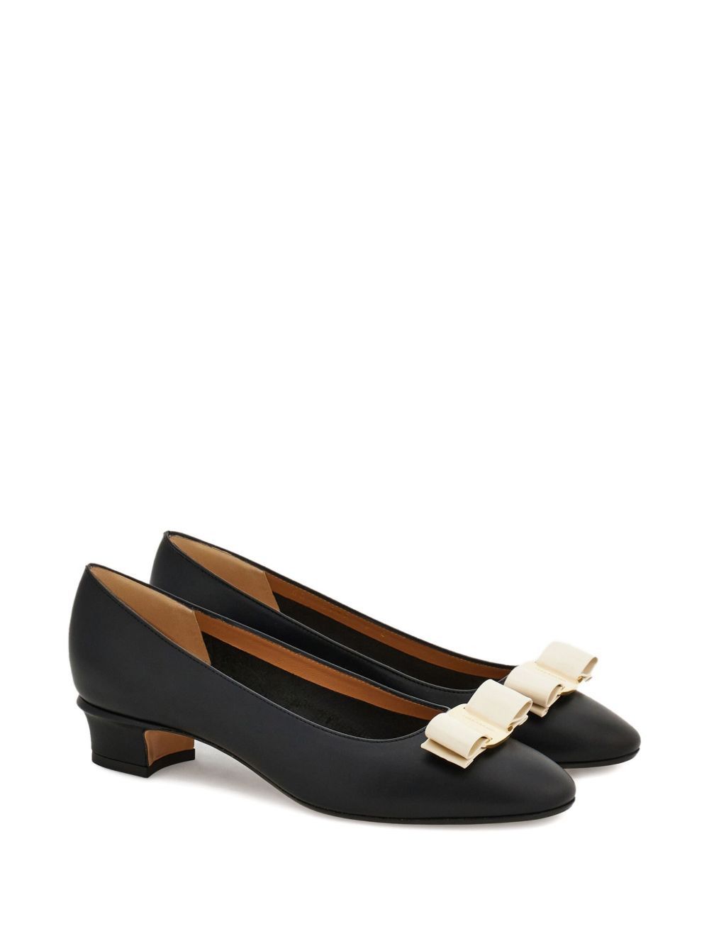Salvatore Ferragamo VARA LEATHER PUMPS Size US 7 / IT 37 - 3 Thumbnail