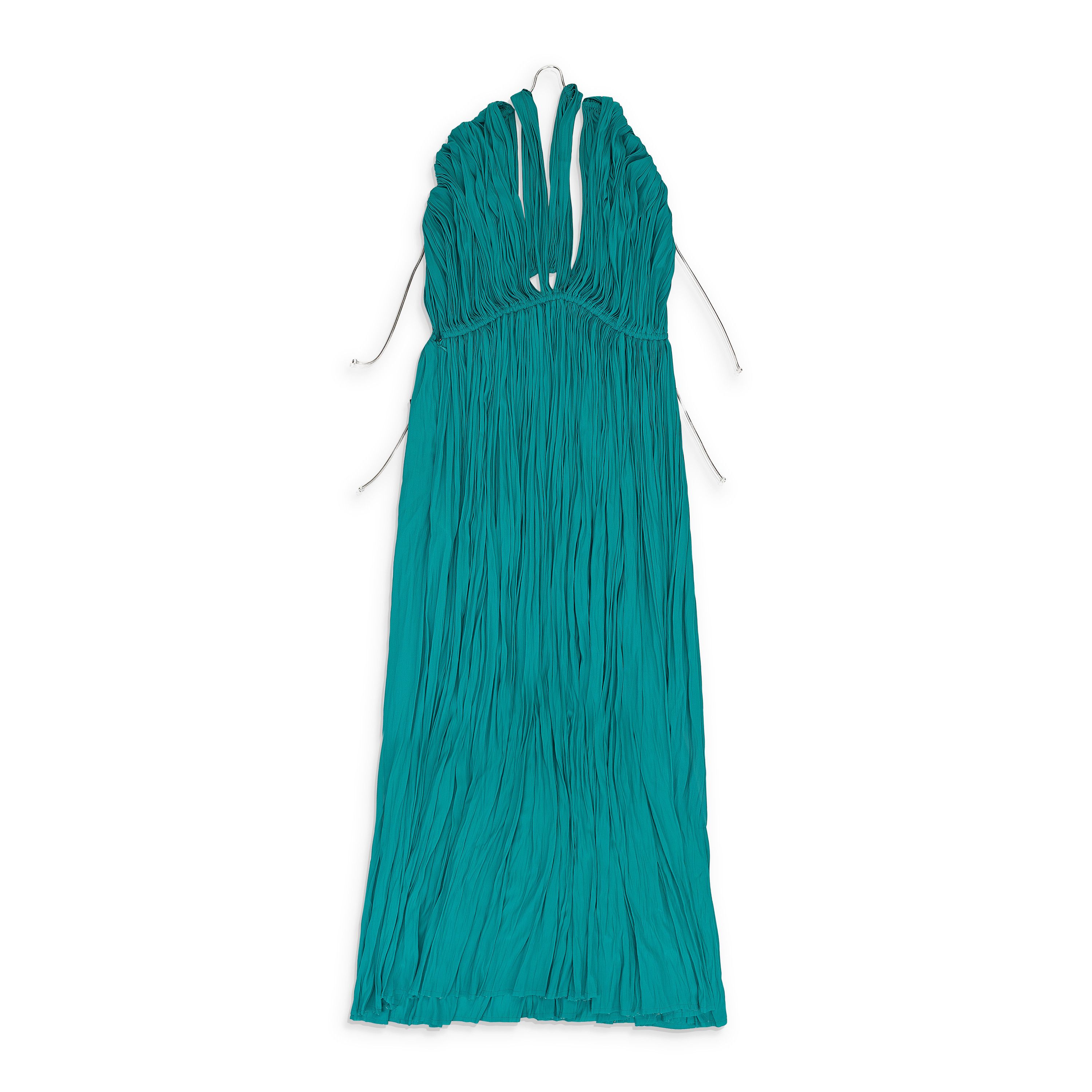 self portrait green fine lace dress LANVIN emerald green and navy asymmetrical viscose dress – Loop Generation main image 0