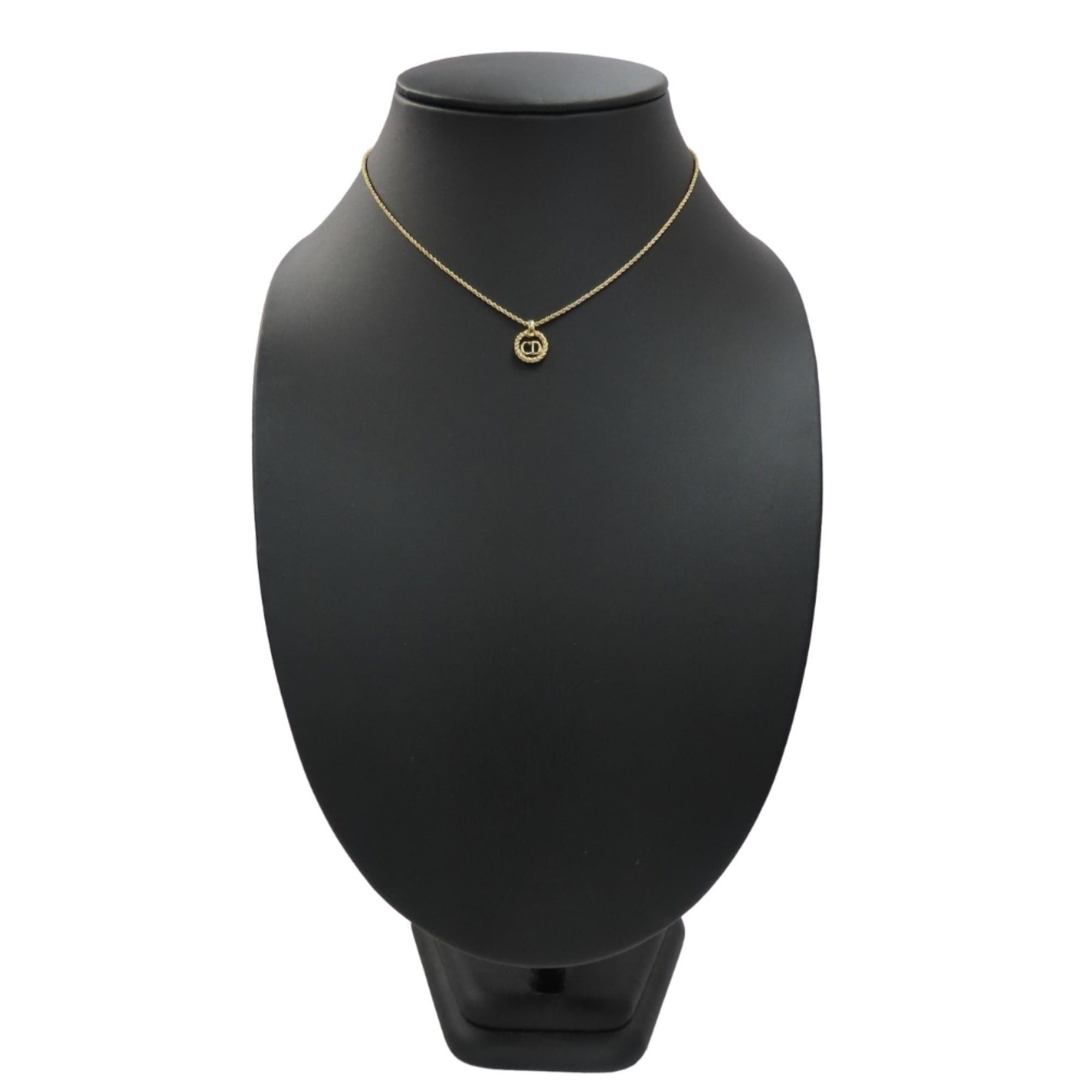 Dior Christian Dior CD Logo Twist Metal Necklace, Gold Plated, GP, Women's Size ONE SIZE - 11 Thumbnail