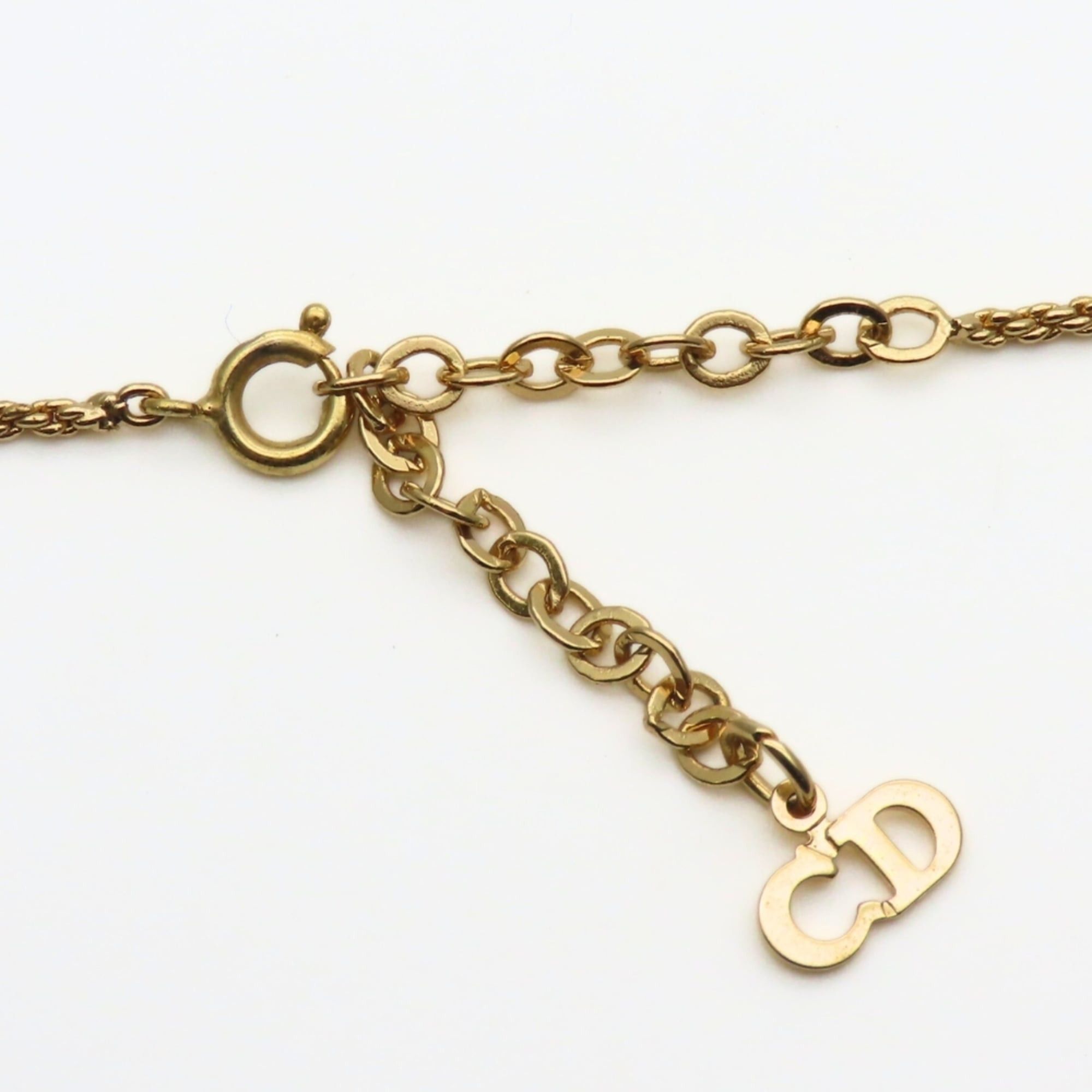 Dior Christian Dior CD Logo Twist Metal Necklace, Gold Plated, GP, Women's Size ONE SIZE - 10 Thumbnail