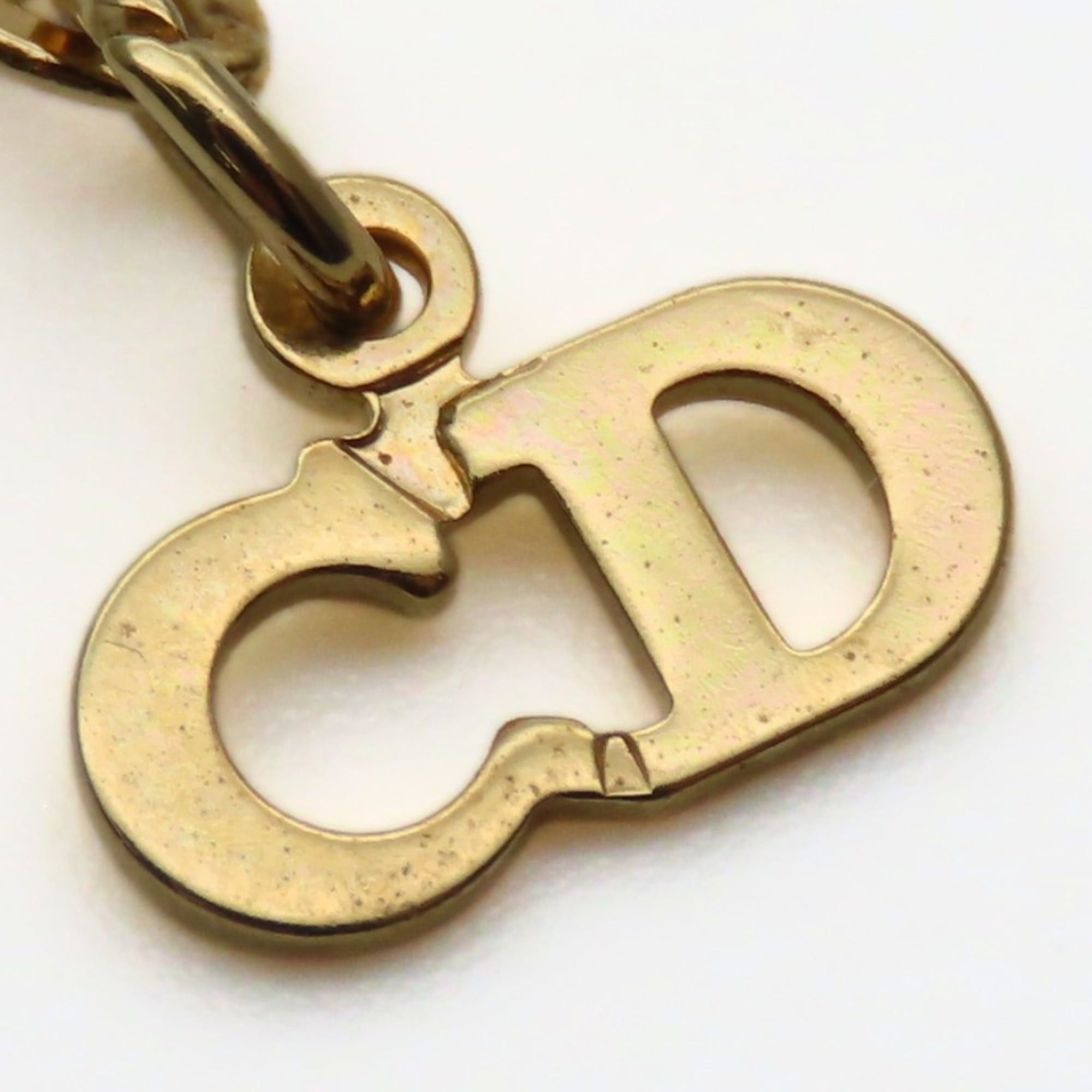 Dior Christian Dior CD Logo Twist Metal Necklace, Gold Plated, GP, Women's Size ONE SIZE - 7 Thumbnail