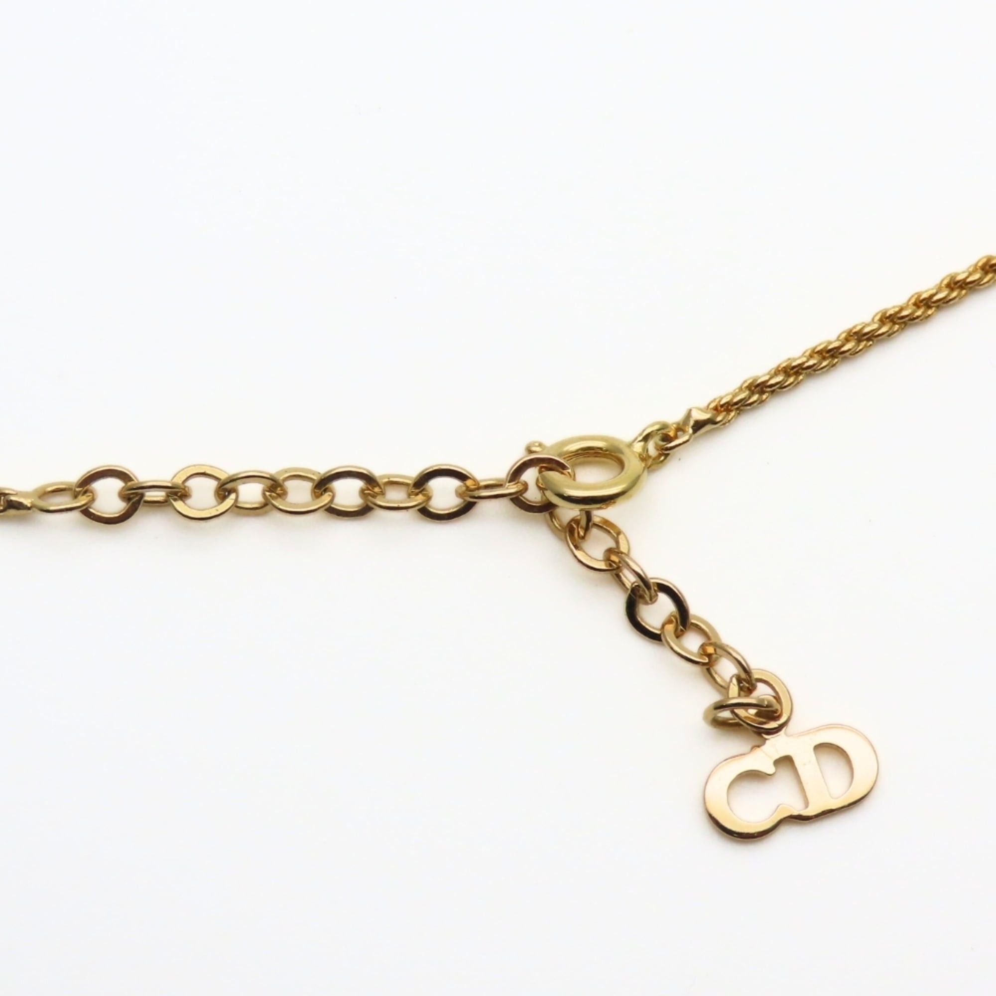 Dior Christian Dior CD Logo Twist Metal Necklace, Gold Plated, GP, Women's Size ONE SIZE - 10 Thumbnail
