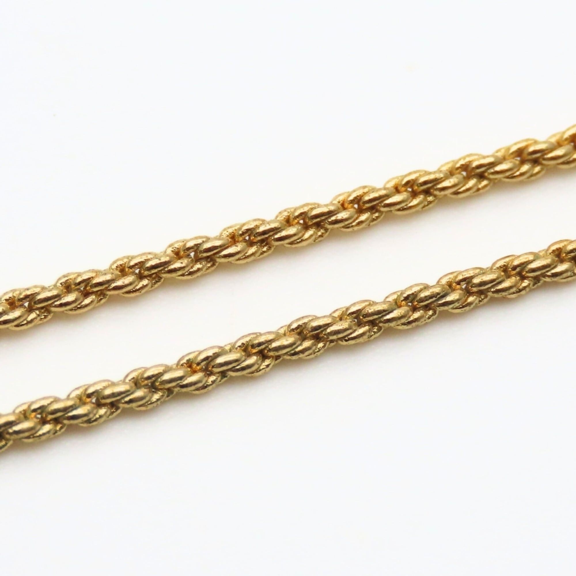 Dior Christian Dior CD Logo Twist Metal Necklace, Gold Plated, GP, Women's Size ONE SIZE - 6 Thumbnail