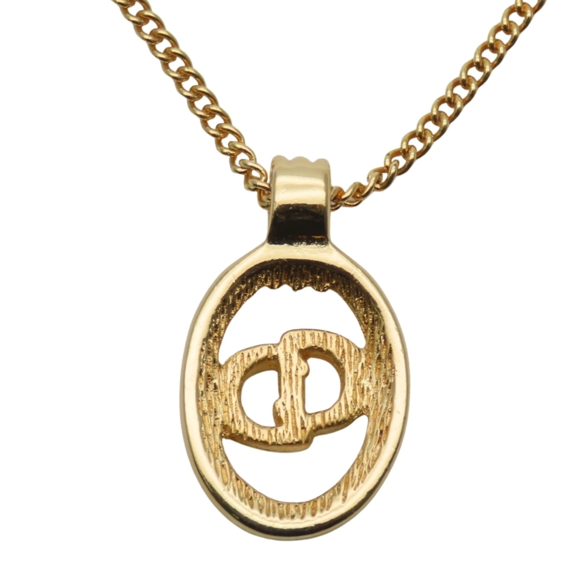 Dior Christian Dior CD logo necklace in gold-plated metal. GP. Women's. Size ONE SIZE - 3 Thumbnail