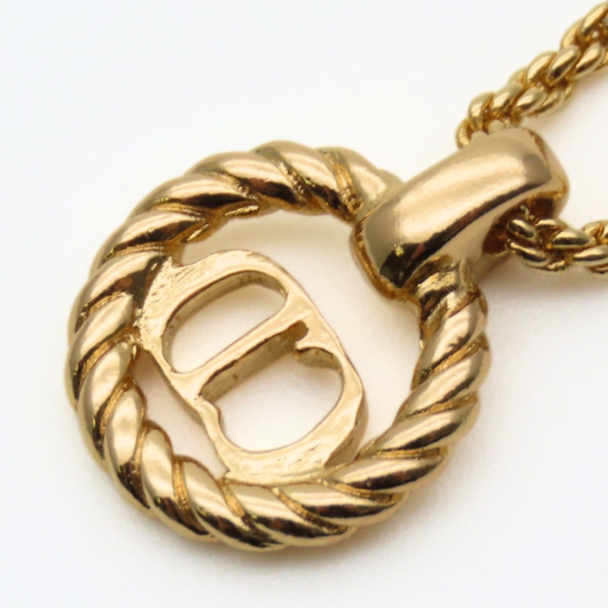 Dior Christian Dior CD logo necklace in gold GP plated metal for women. Size ONE SIZE - 5 Thumbnail