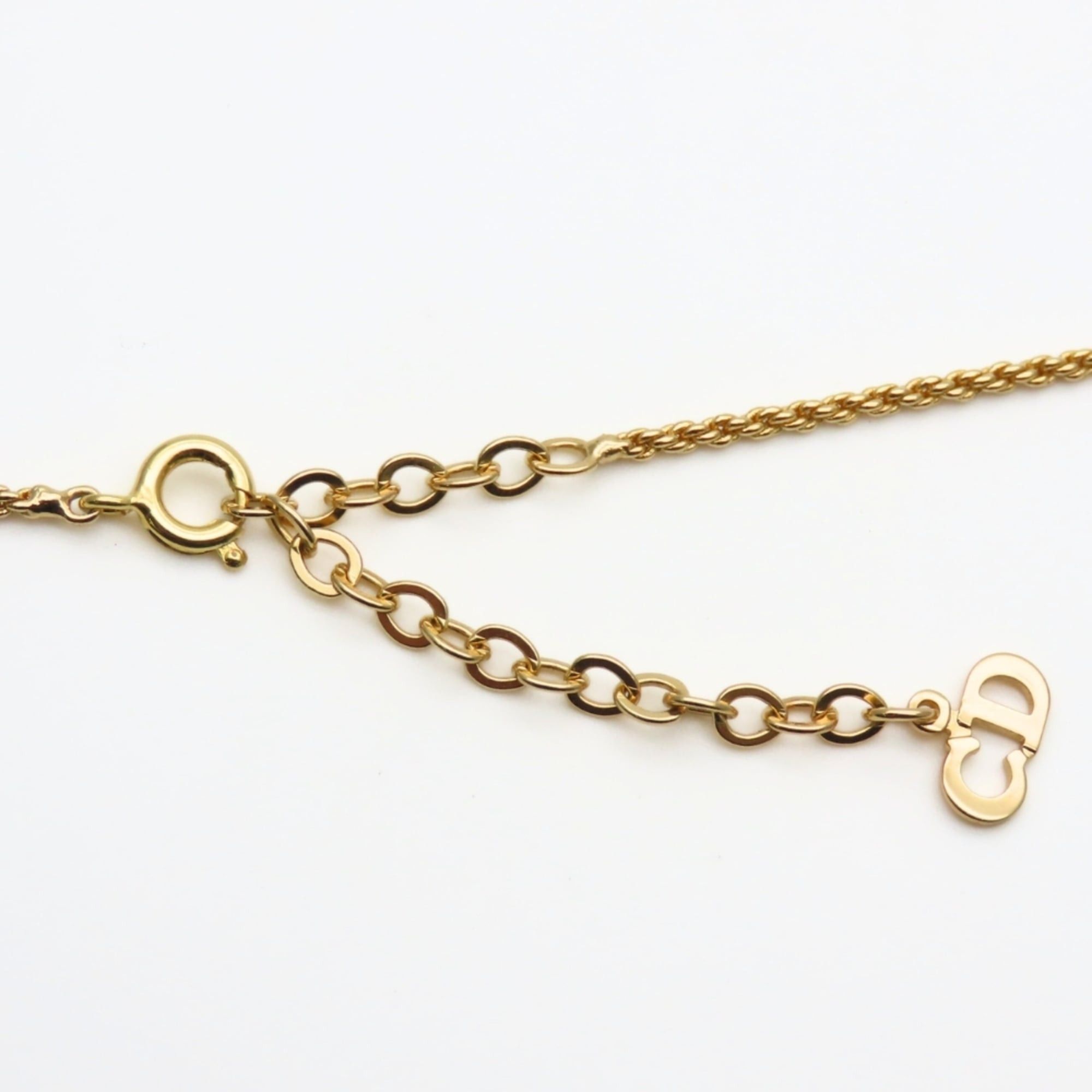 Dior Christian Dior CD logo necklace in gold GP plated metal for women. Size ONE SIZE - 9 Thumbnail
