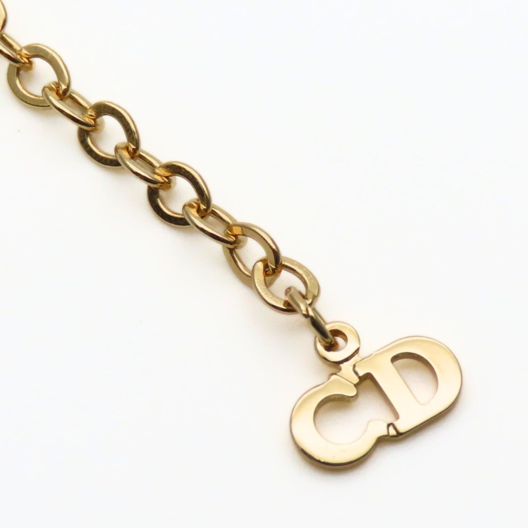 Dior Christian Dior CD logo necklace in gold GP plated metal for women. Size ONE SIZE - 6 Thumbnail