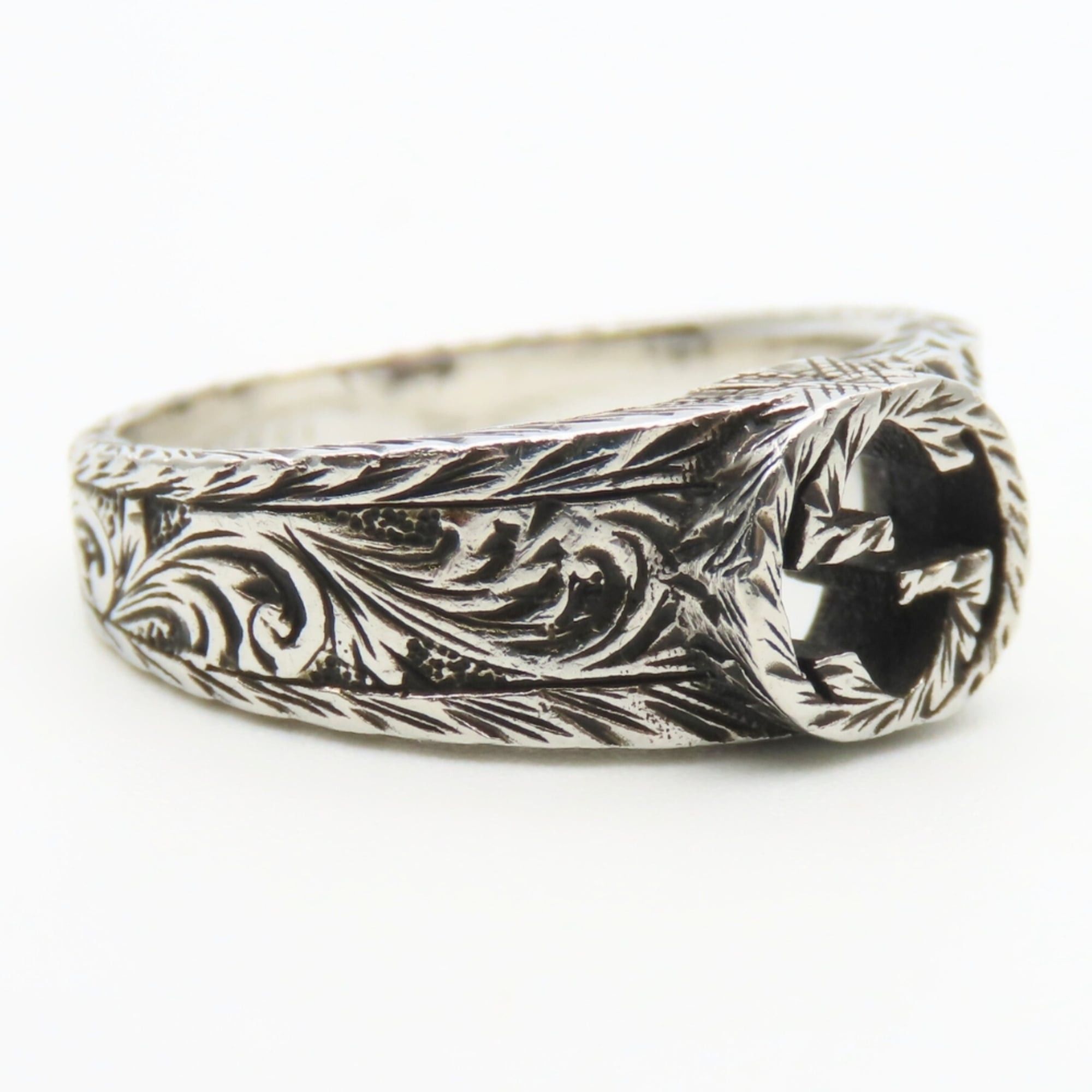 Gucci Gucci Interlocking Arabesque Ring, Size 13, SV925, GG Mark, Women's, GUCCI Size ONE SIZE - 8 Thumbnail