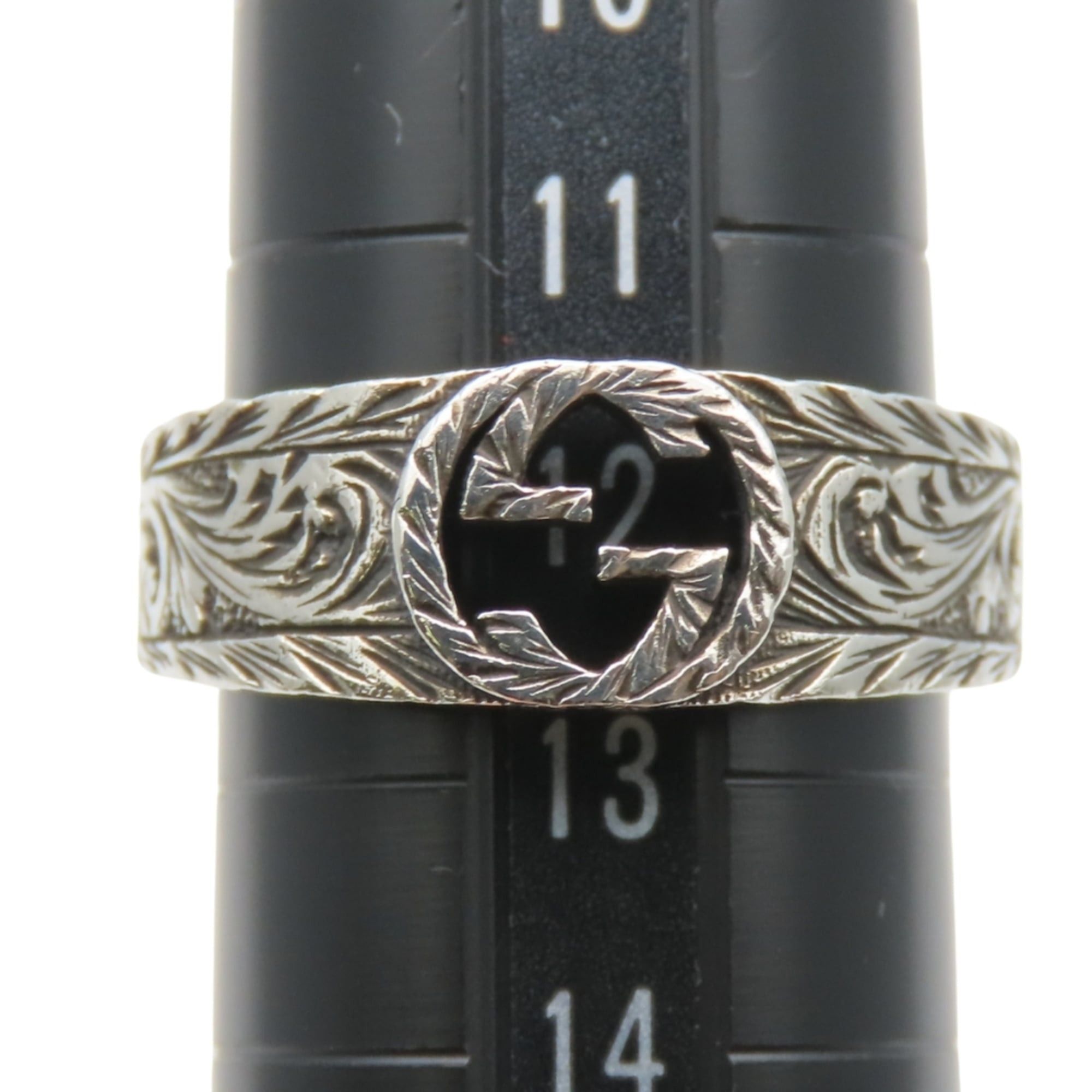 Gucci Gucci Interlocking Arabesque Ring, Size 13, SV925, GG Mark, Women's, GUCCI Size ONE SIZE - 13 Thumbnail
