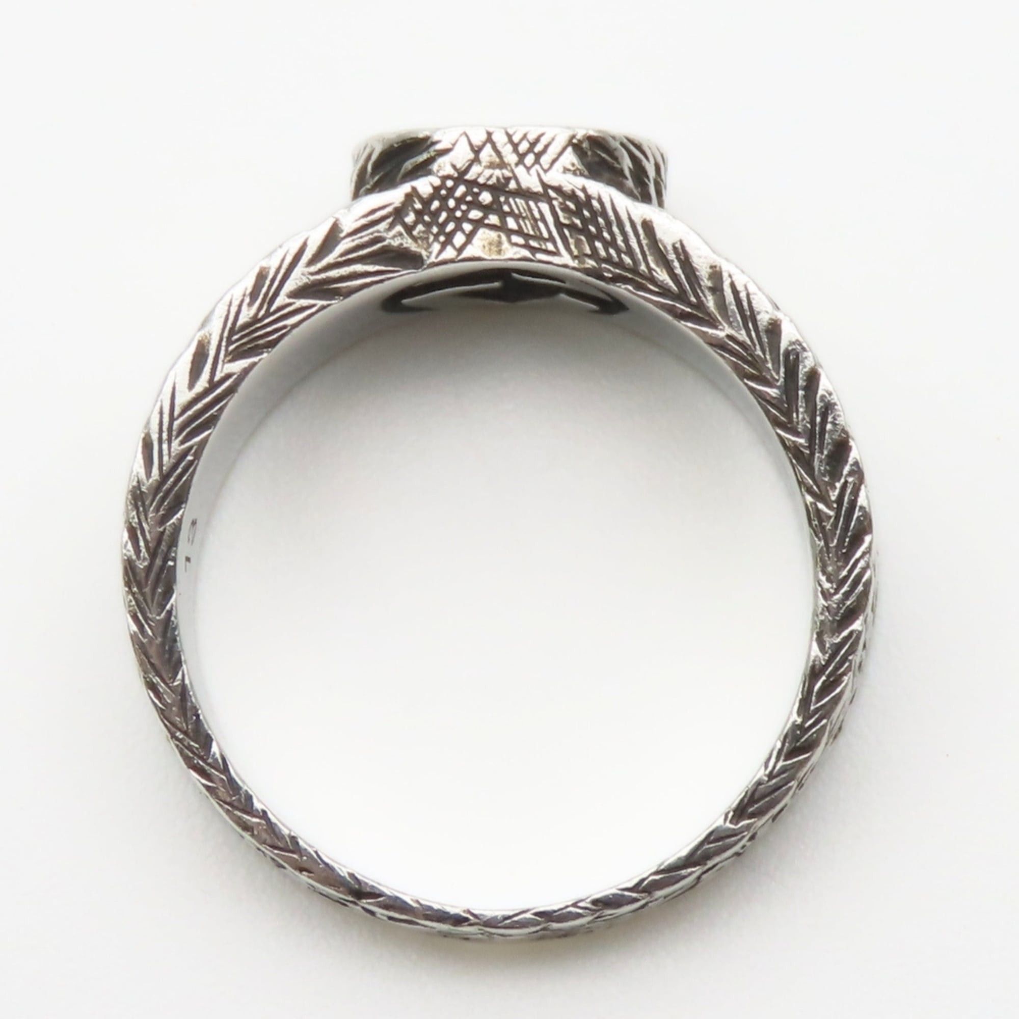 Gucci Gucci Interlocking Arabesque Ring, Size 13, SV925, GG Mark, Women's, GUCCI Size ONE SIZE - 9 Thumbnail