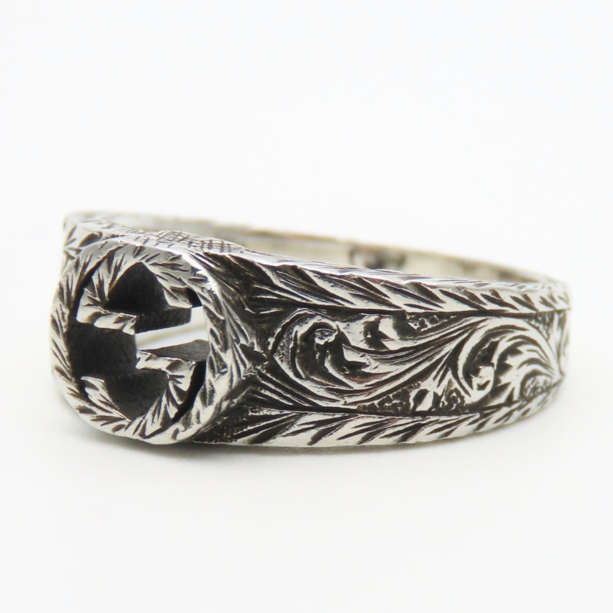 Gucci Gucci Interlocking Arabesque Ring, Size 13, SV925, GG Mark, Women's, GUCCI Size ONE SIZE - 4 Thumbnail