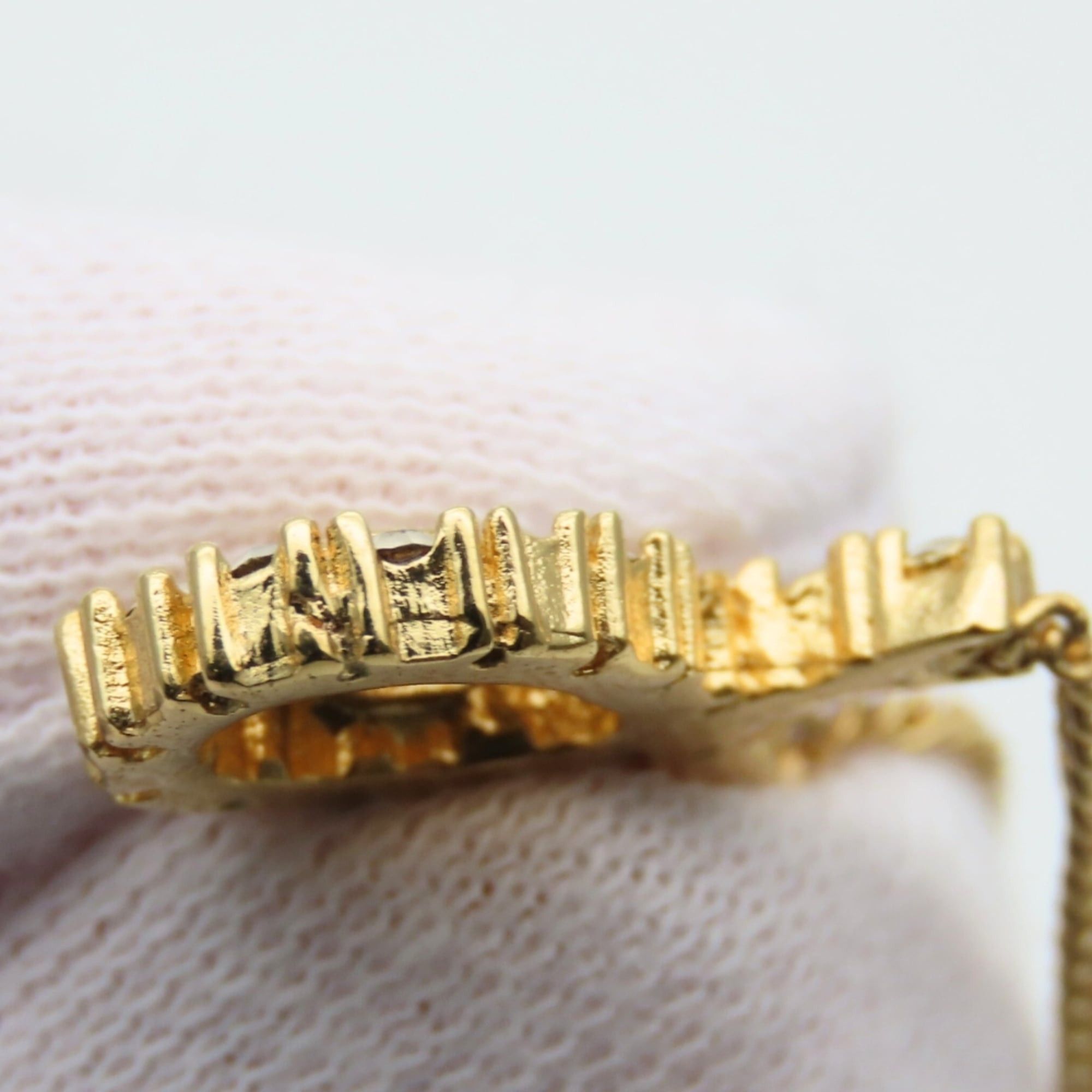 Dior Christian Dior CD logo metal necklace with rhinestones and gold-plated GP. Women's. Size ONE SIZE - 7 Thumbnail