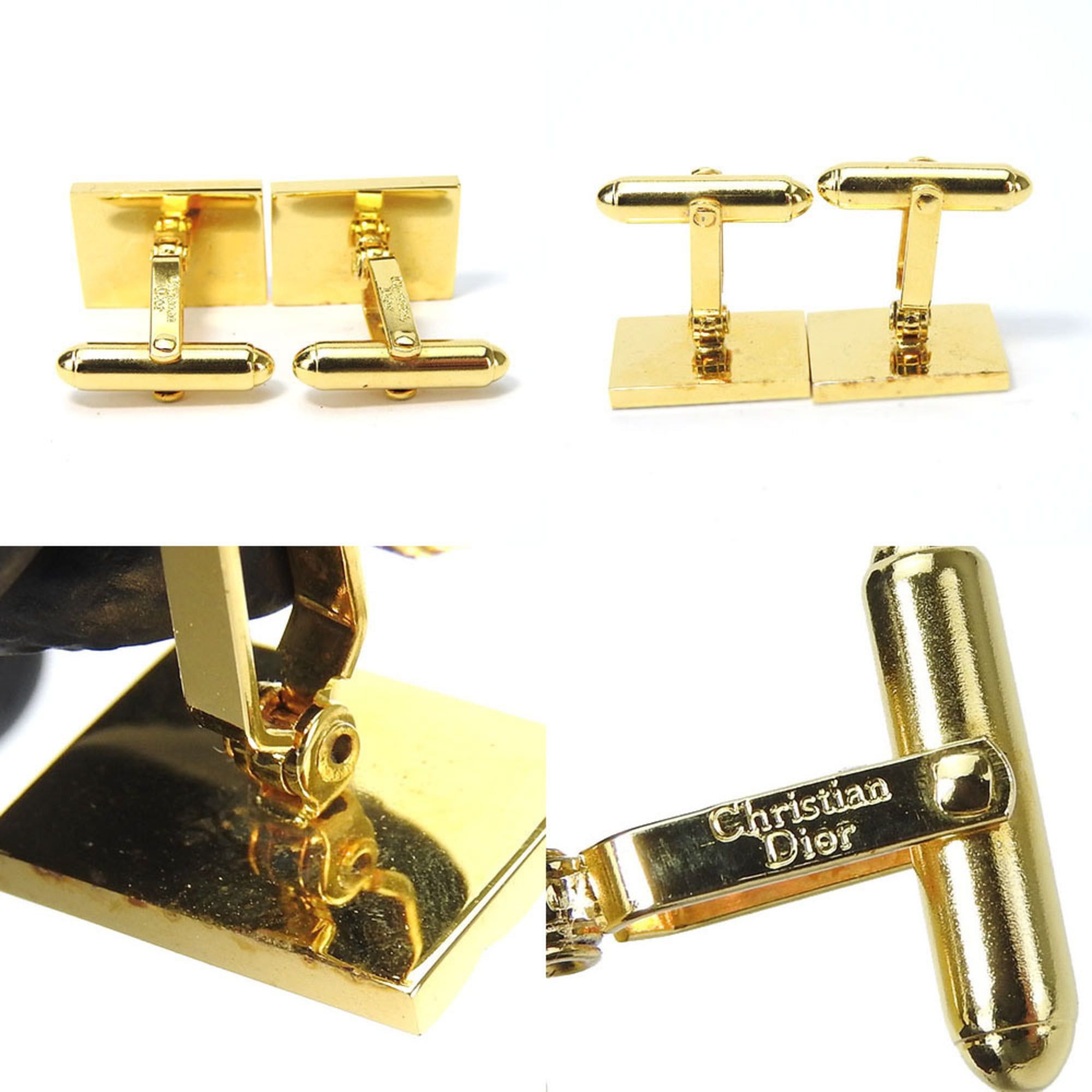 Dior Christian Dior cufflinks, GP gold and silver, for men. accessories cuffs, silver. Size ONE SIZE - 4 Thumbnail