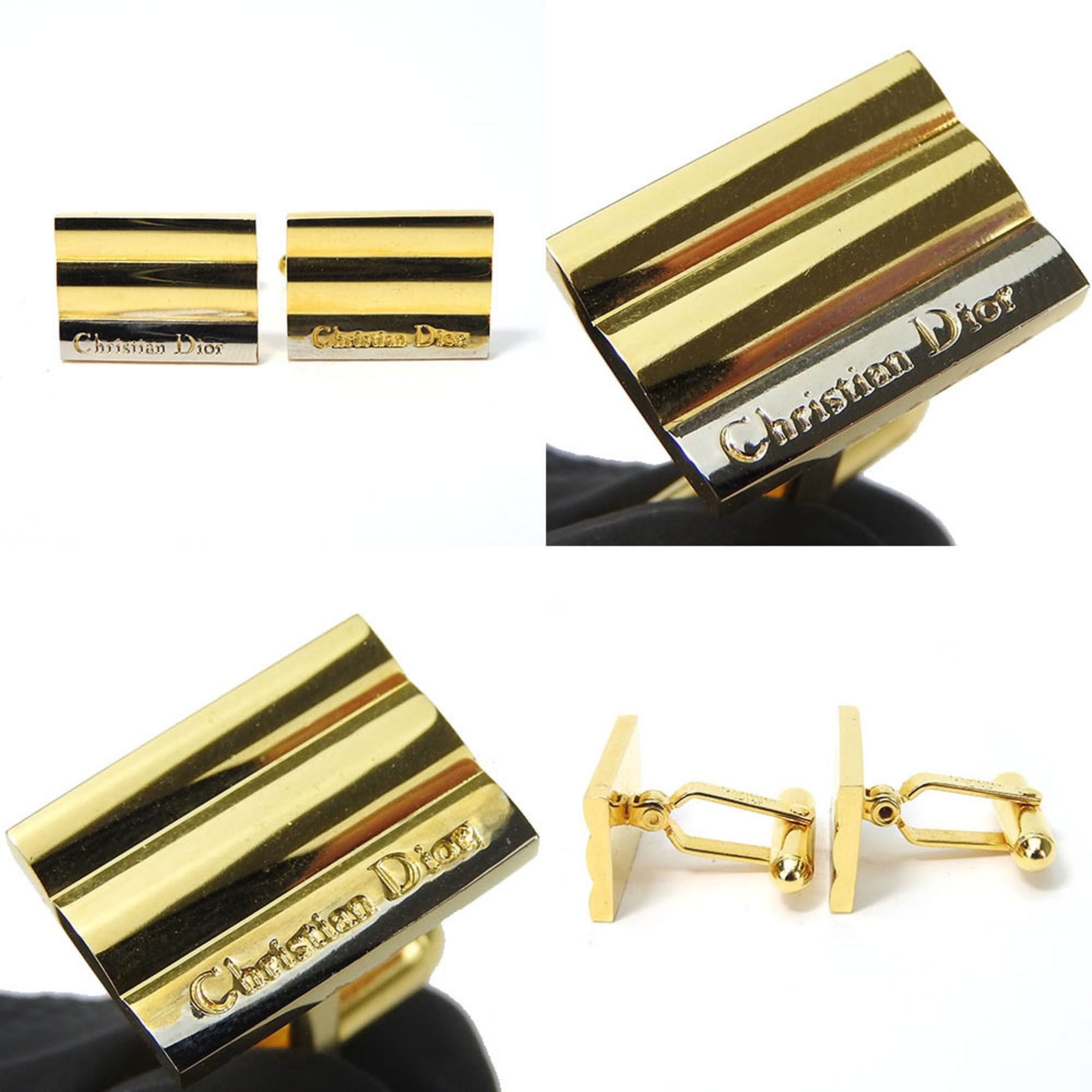 Dior Christian Dior cufflinks, GP gold and silver, for men. accessories cuffs, silver. Size ONE SIZE - 3 Thumbnail