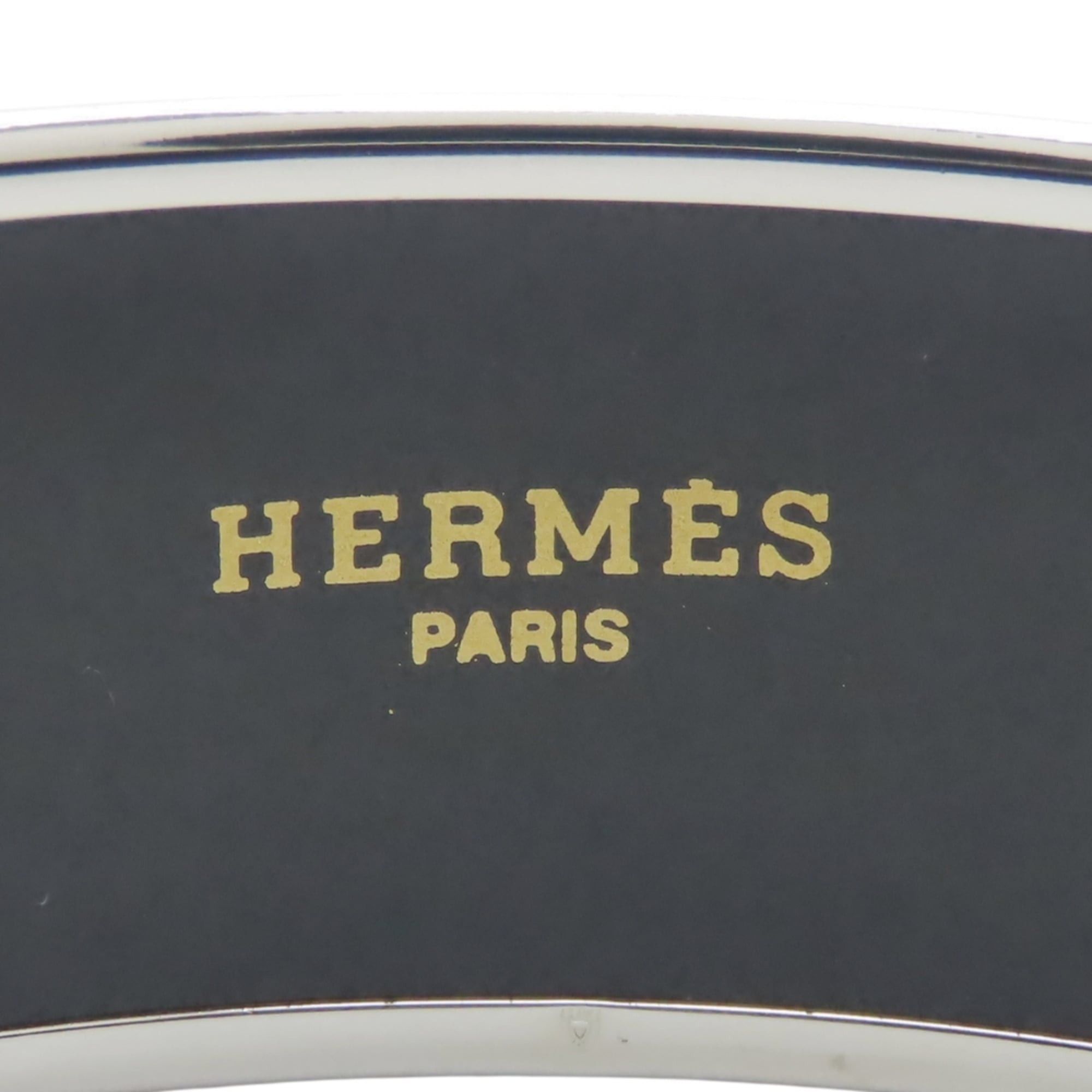 Hermes Hermes GM enamel bangle, perfume bottle, metal, enamel, wine red, multicolor, silver, women's. Size ONE SIZE - 7 Thumbnail