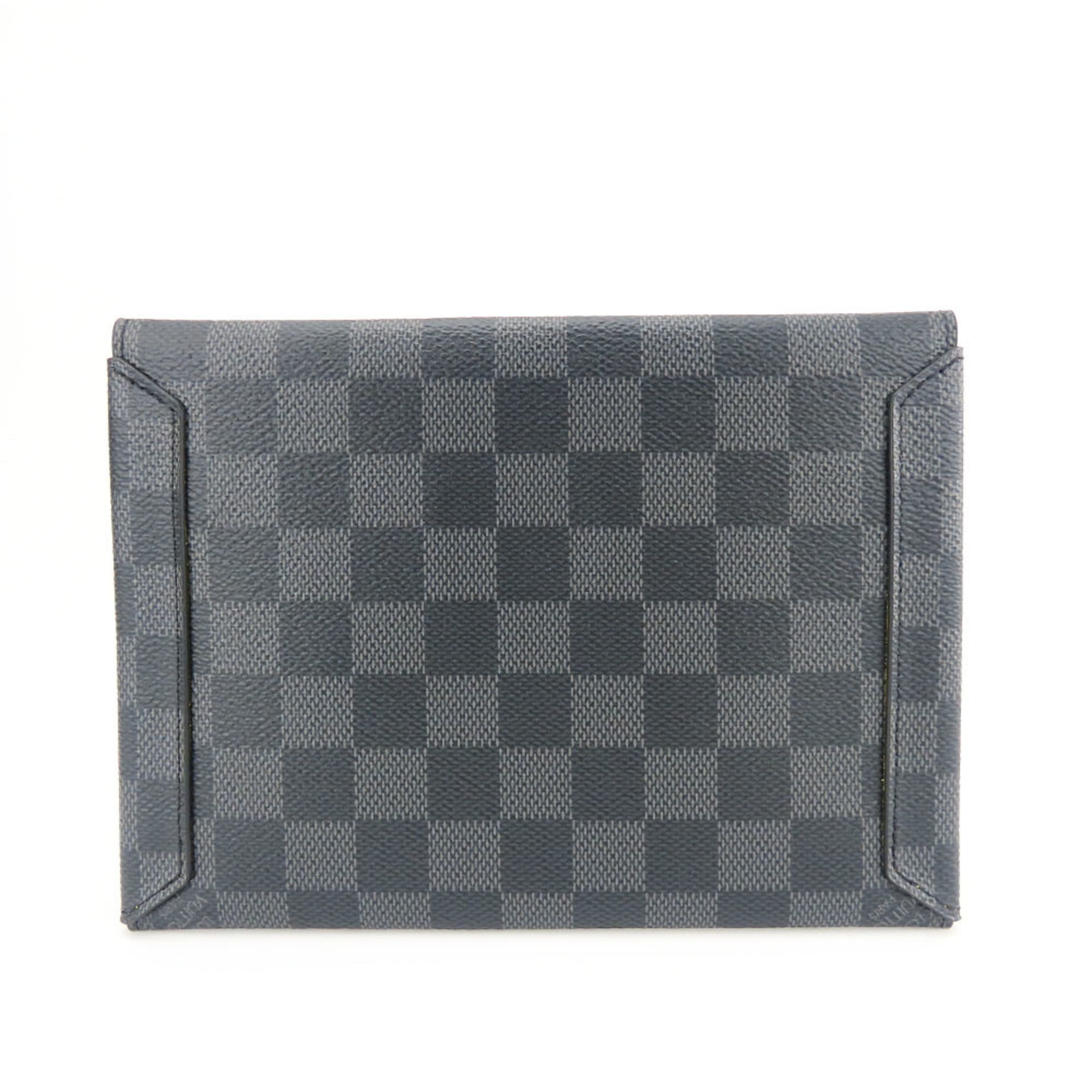 Louis Vuitton Louis Vuitton Alpha Triple Pouch N60255 Damier Graphite Silver Hardware Clutch Bag for Men and Women Size ONE SIZE - 12 Thumbnail