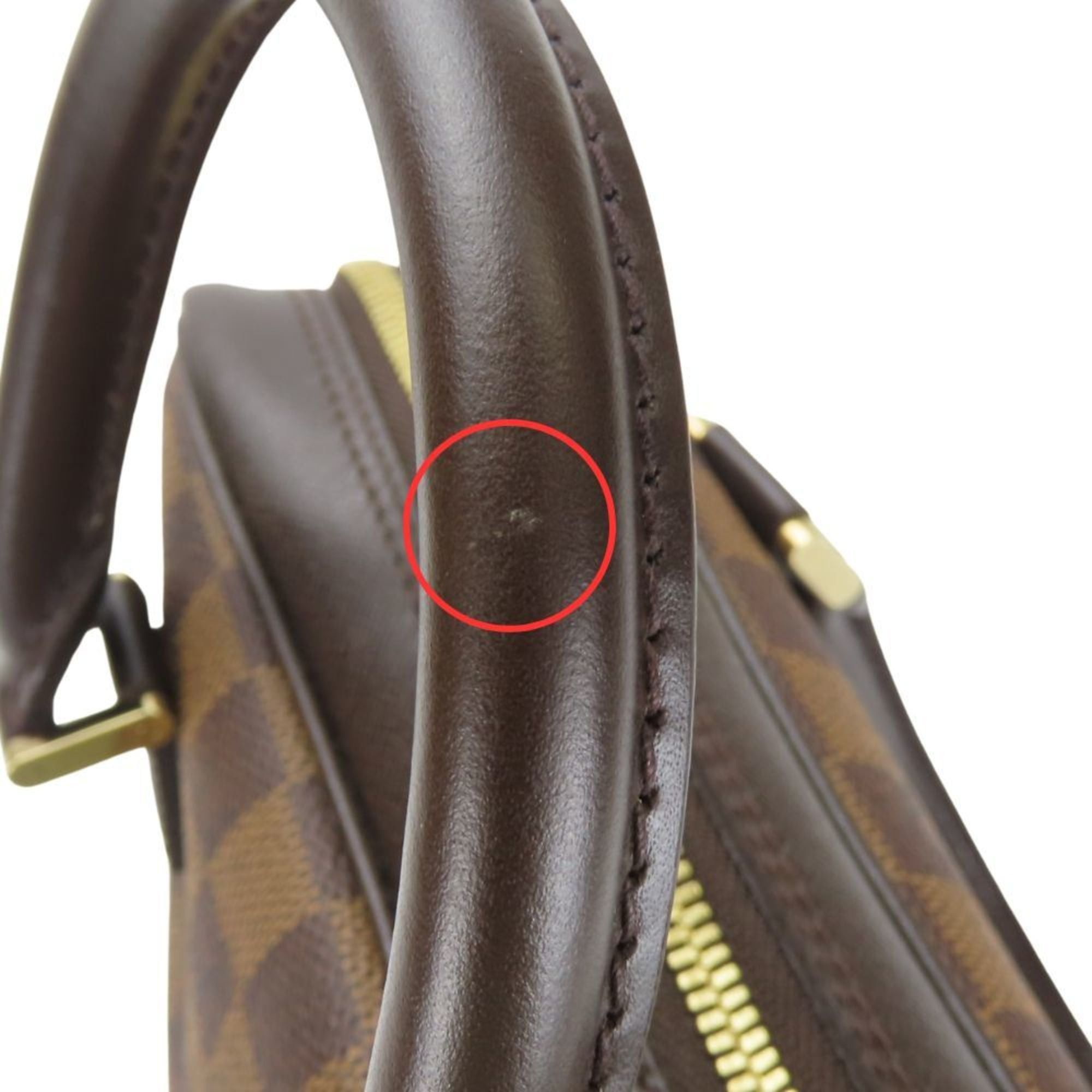 Louis Vuitton Louis Vuitton Brera Handbag N51150 Damier Ebene Brown with Gold Hardware for Women Size ONE SIZE - 11 Thumbnail