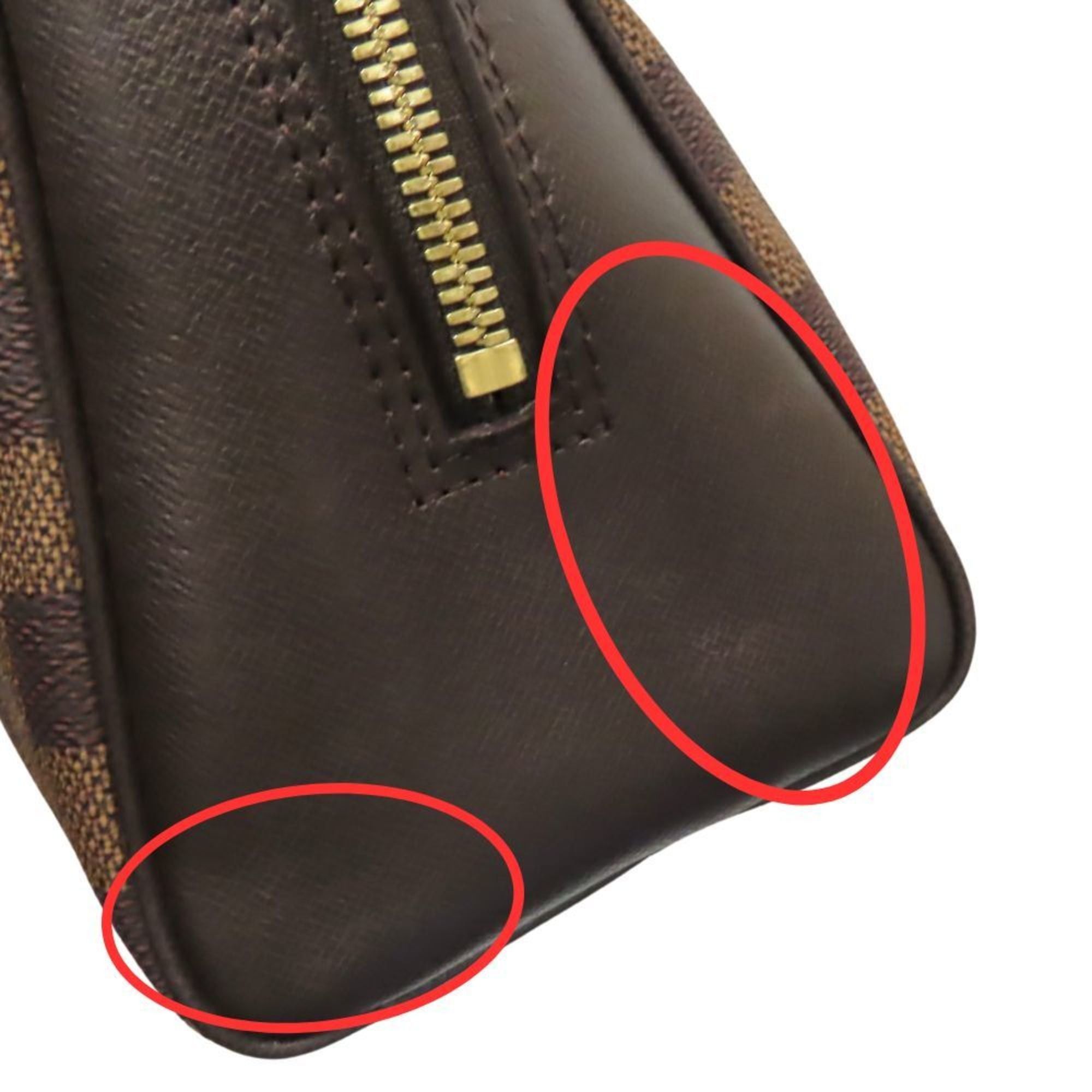 Louis Vuitton Louis Vuitton Brera Handbag N51150 Damier Ebene Brown with Gold Hardware for Women Size ONE SIZE - 16 Thumbnail