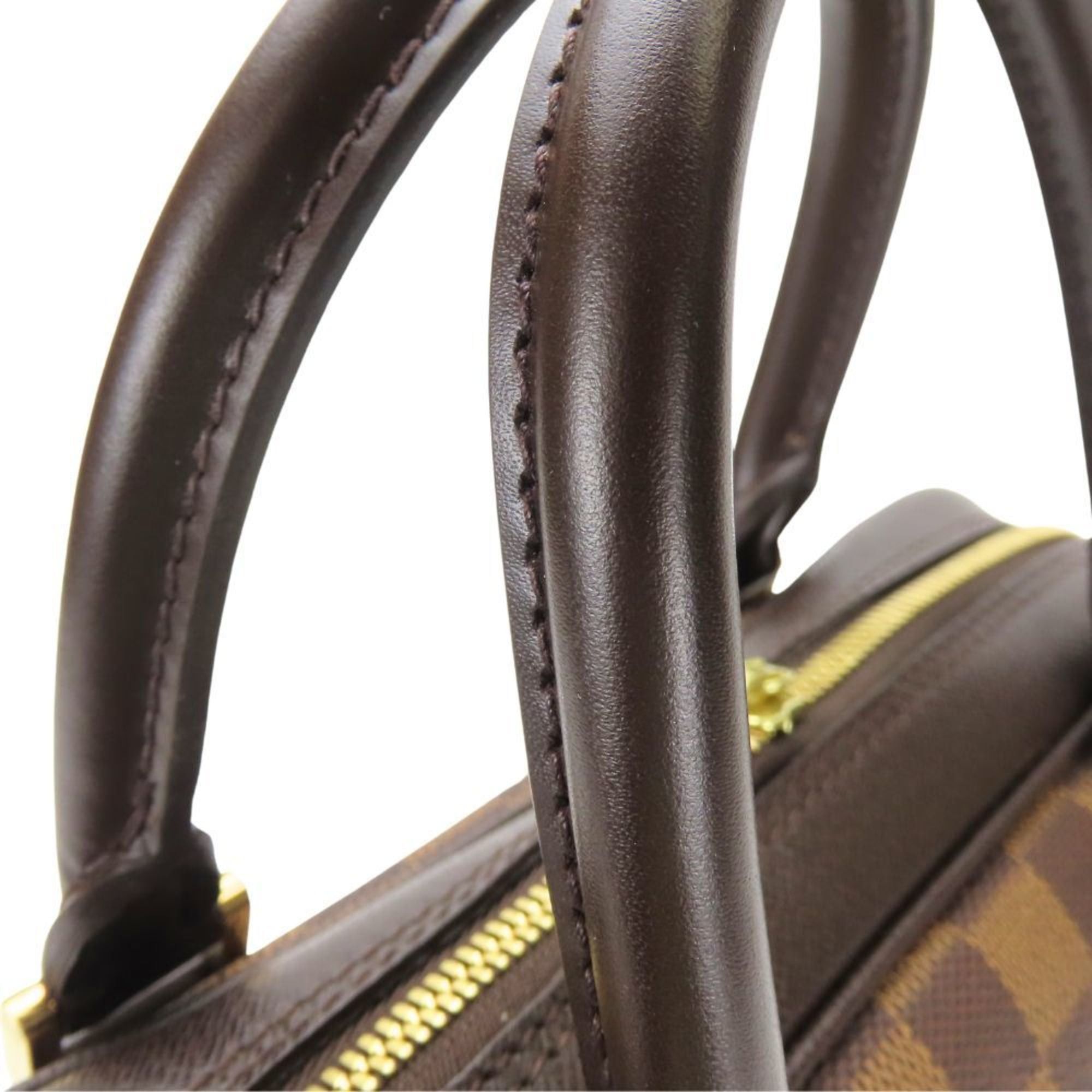 Louis Vuitton Louis Vuitton Brera Handbag N51150 Damier Ebene Brown with Gold Hardware for Women Size ONE SIZE - 9 Thumbnail