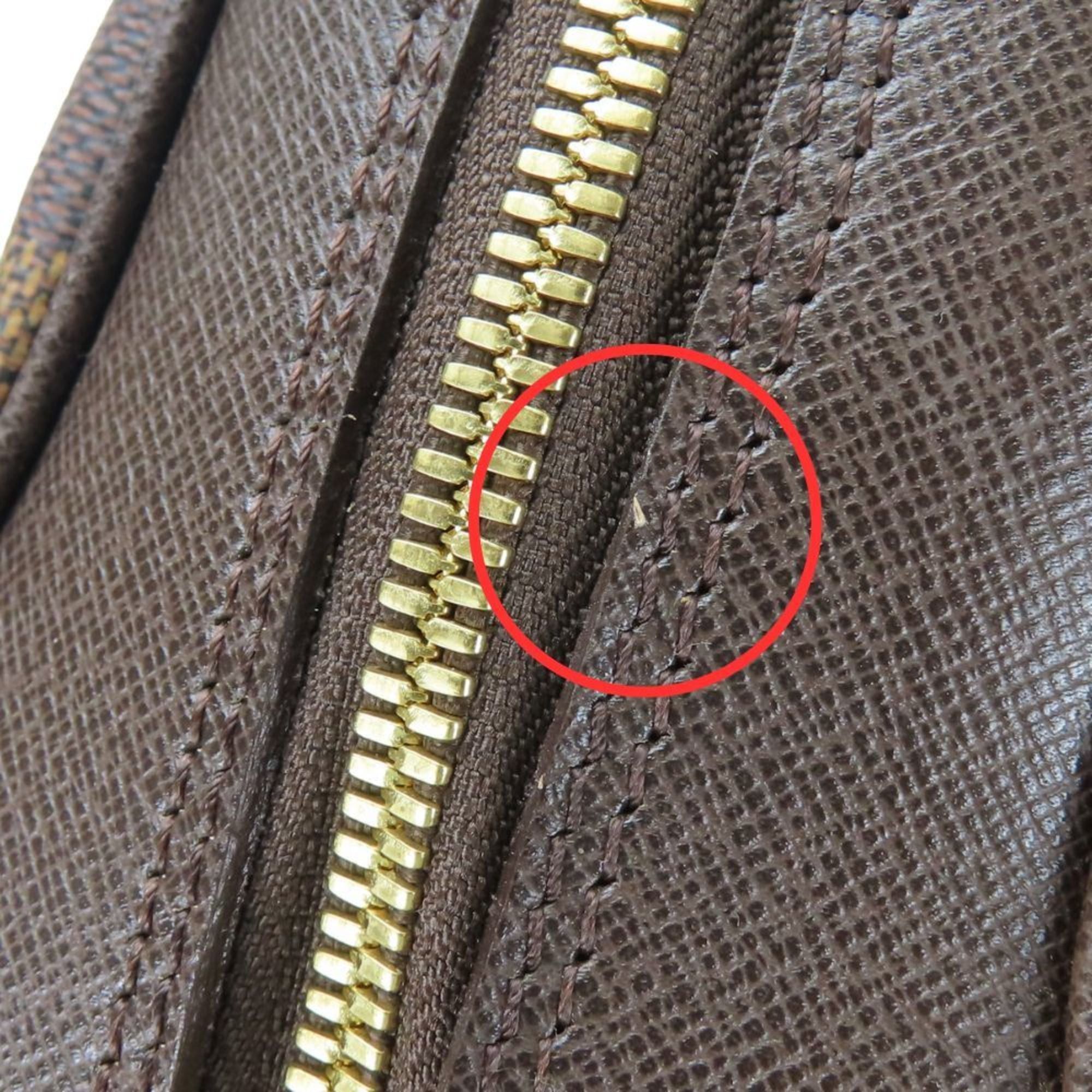 Louis Vuitton Louis Vuitton Brera Handbag N51150 Damier Ebene Brown with Gold Hardware for Women Size ONE SIZE - 15 Thumbnail