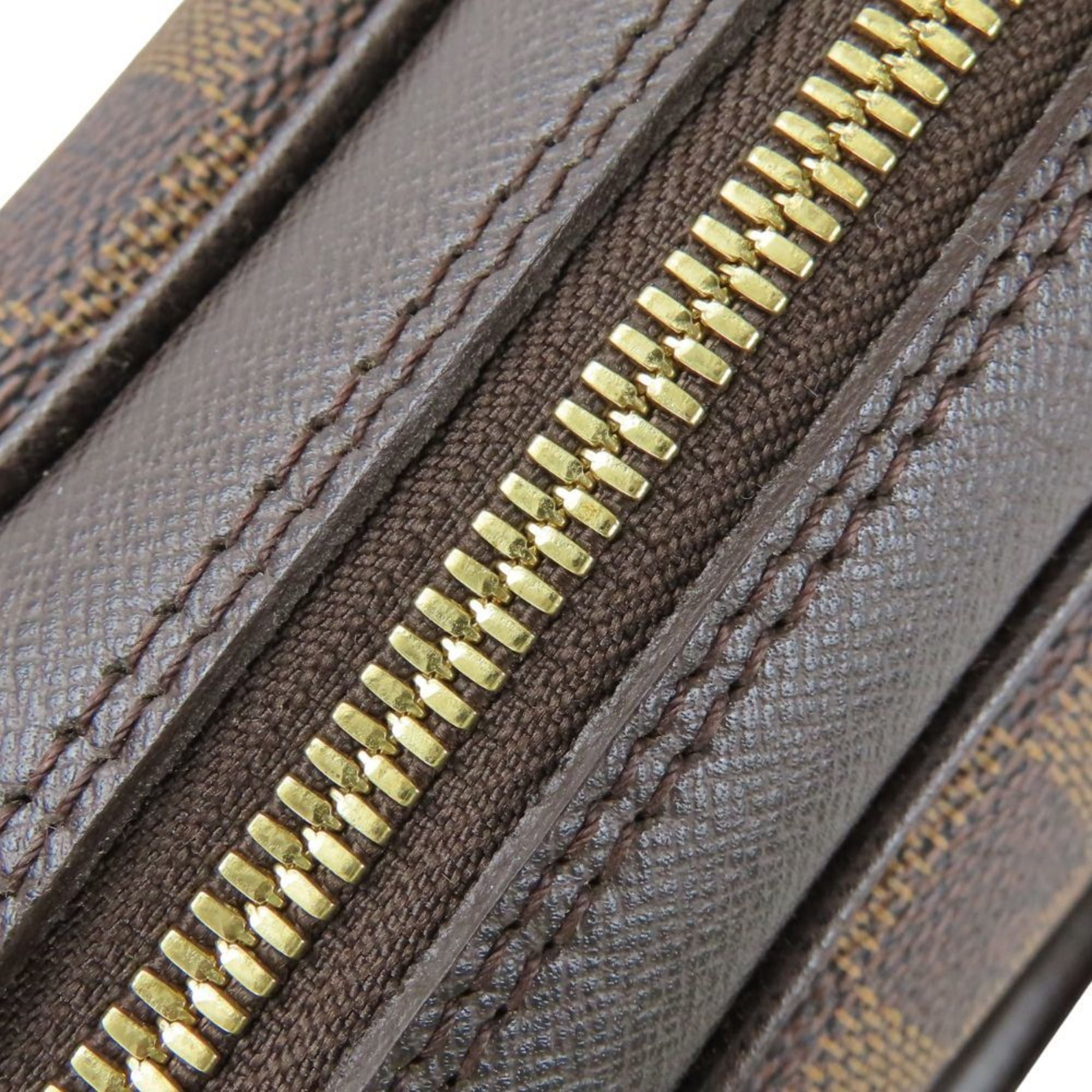 Louis Vuitton Louis Vuitton Brera Handbag N51150 Damier Ebene Brown with Gold Hardware for Women Size ONE SIZE - 14 Thumbnail