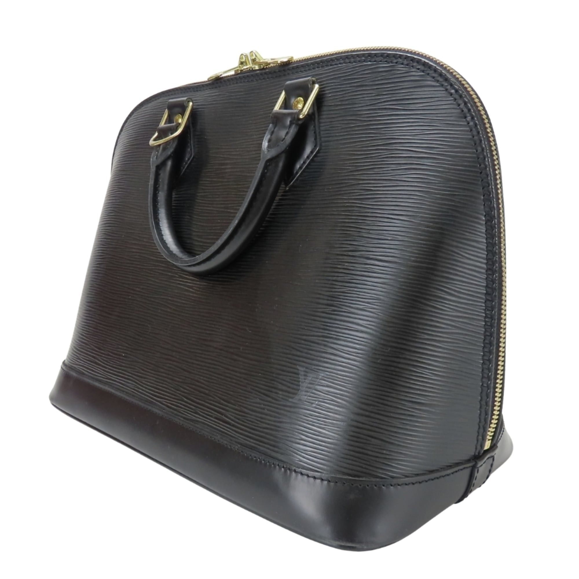 Louis Vuitton Louis Vuitton Alma Handbag M52142 Epi Leather Noir Black with Gold Hardware Chic Women's LOUIS VUITTON Size ONE SIZE - 3 Thumbnail