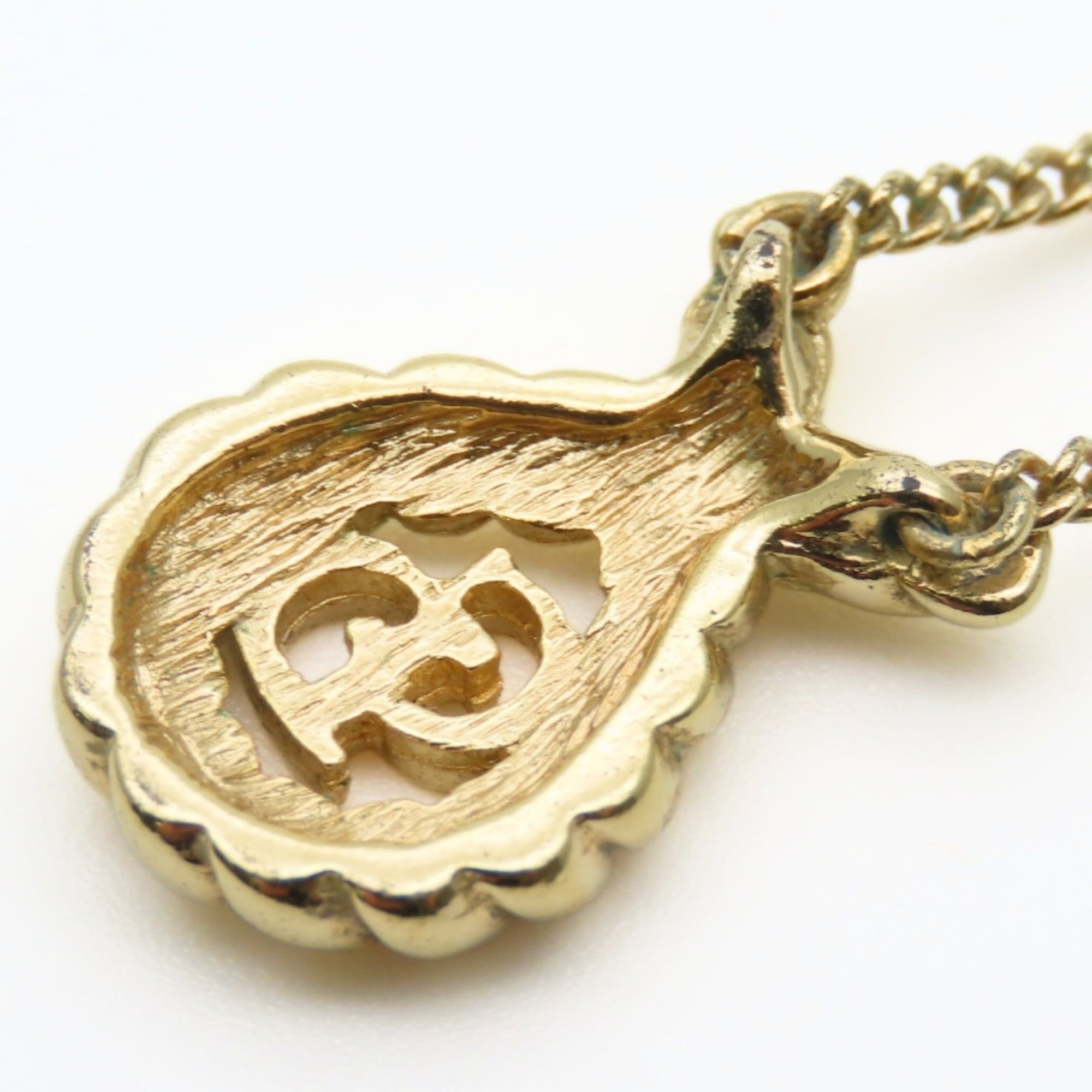 Dior Christian Dior CD logo necklace in gold GP plated metal for women. Size ONE SIZE - 5 Thumbnail