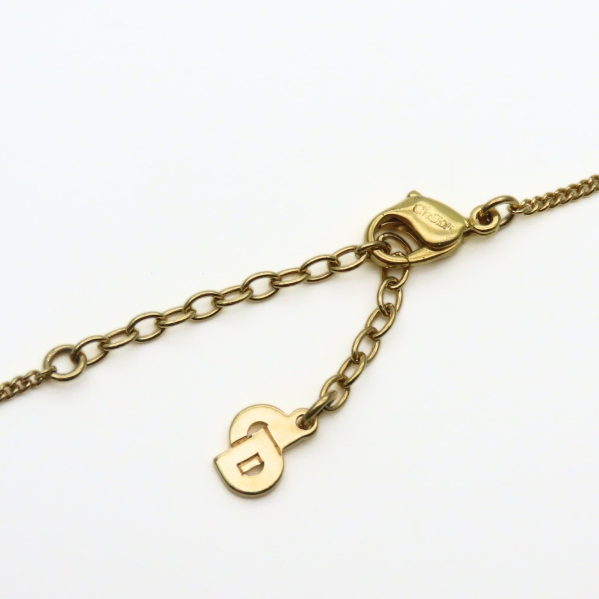 Dior Christian Dior CD logo necklace in gold GP plated metal for women. Size ONE SIZE - 11 Thumbnail
