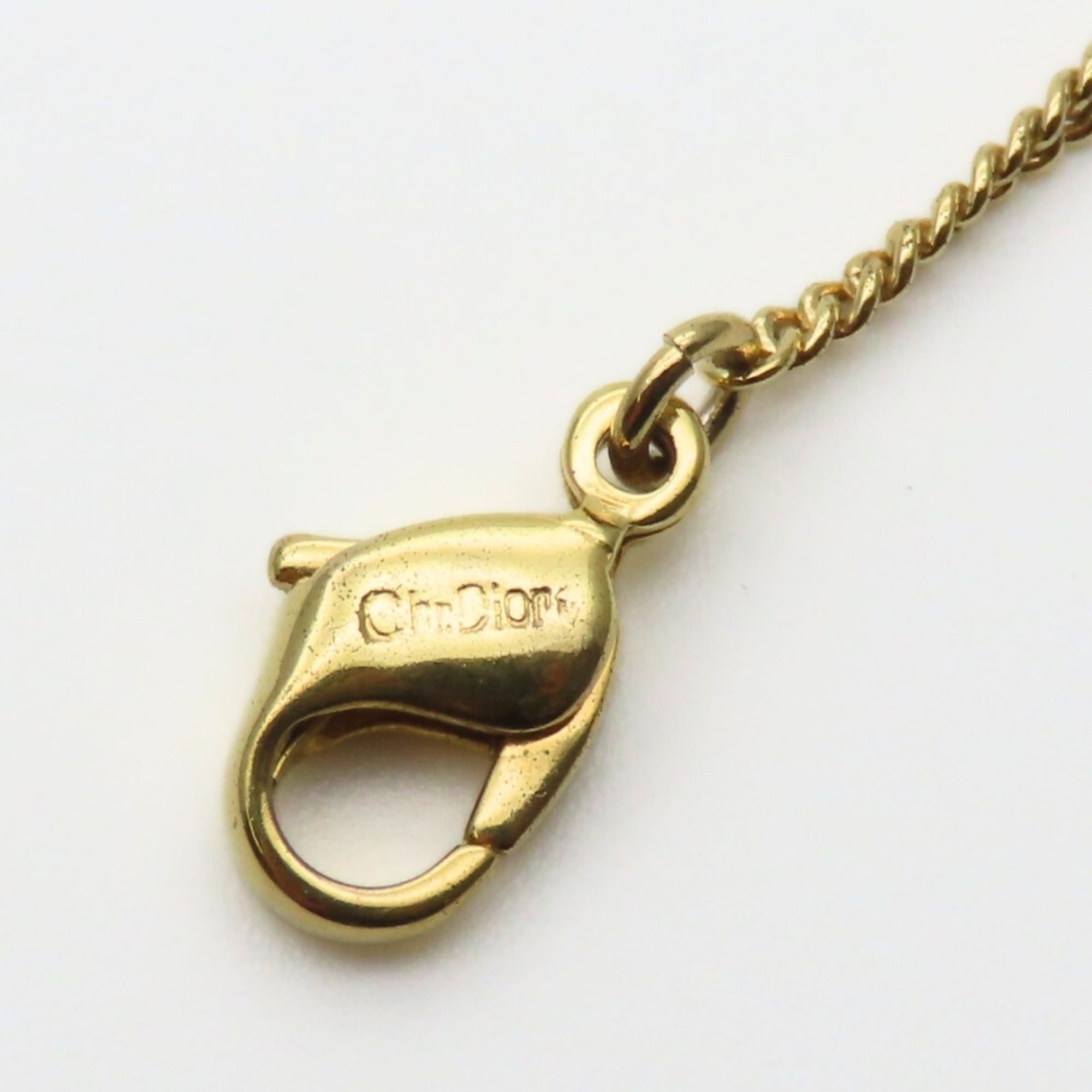 Dior Christian Dior CD logo necklace in gold GP plated metal for women. Size ONE SIZE - 10 Thumbnail