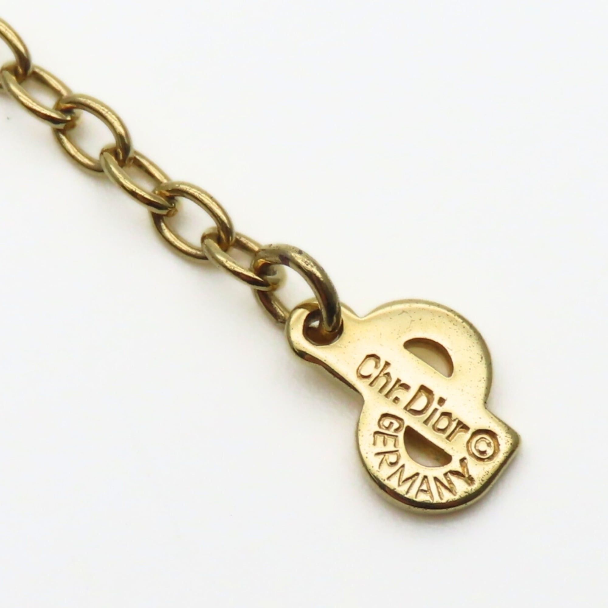Dior Christian Dior CD logo necklace in gold GP plated metal for women. Size ONE SIZE - 8 Thumbnail